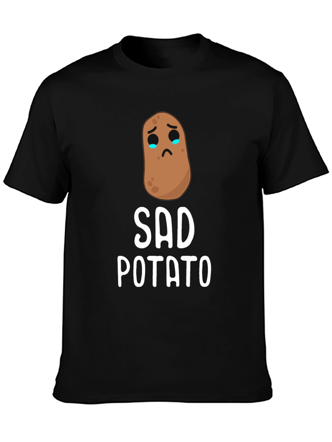 Black Sad Potato Graphic T-Shirt - Unisex Cotton Tee view 3