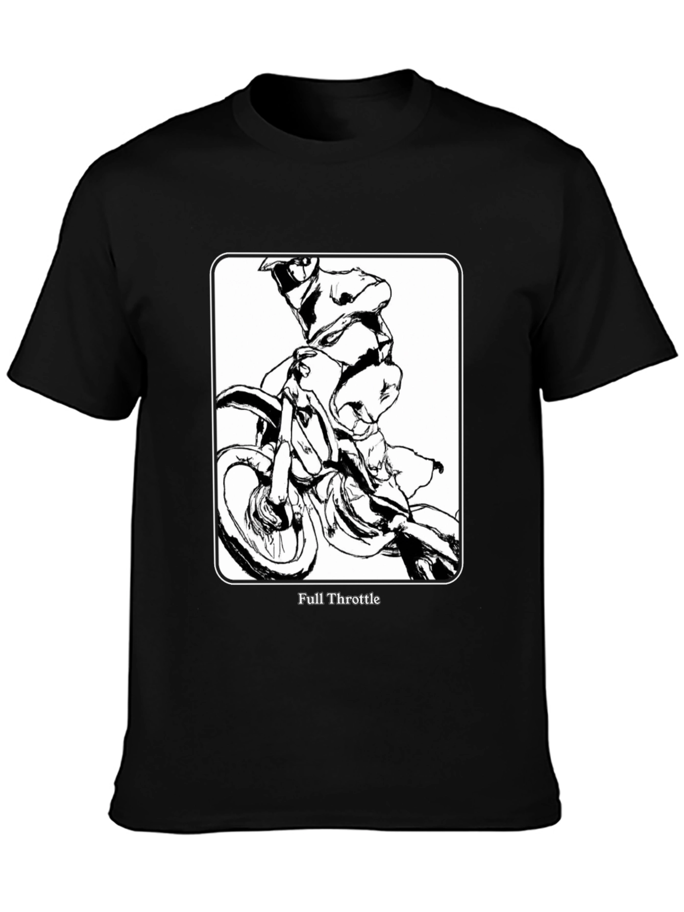 Black Full Throttle Graphic Tee - Black view 3