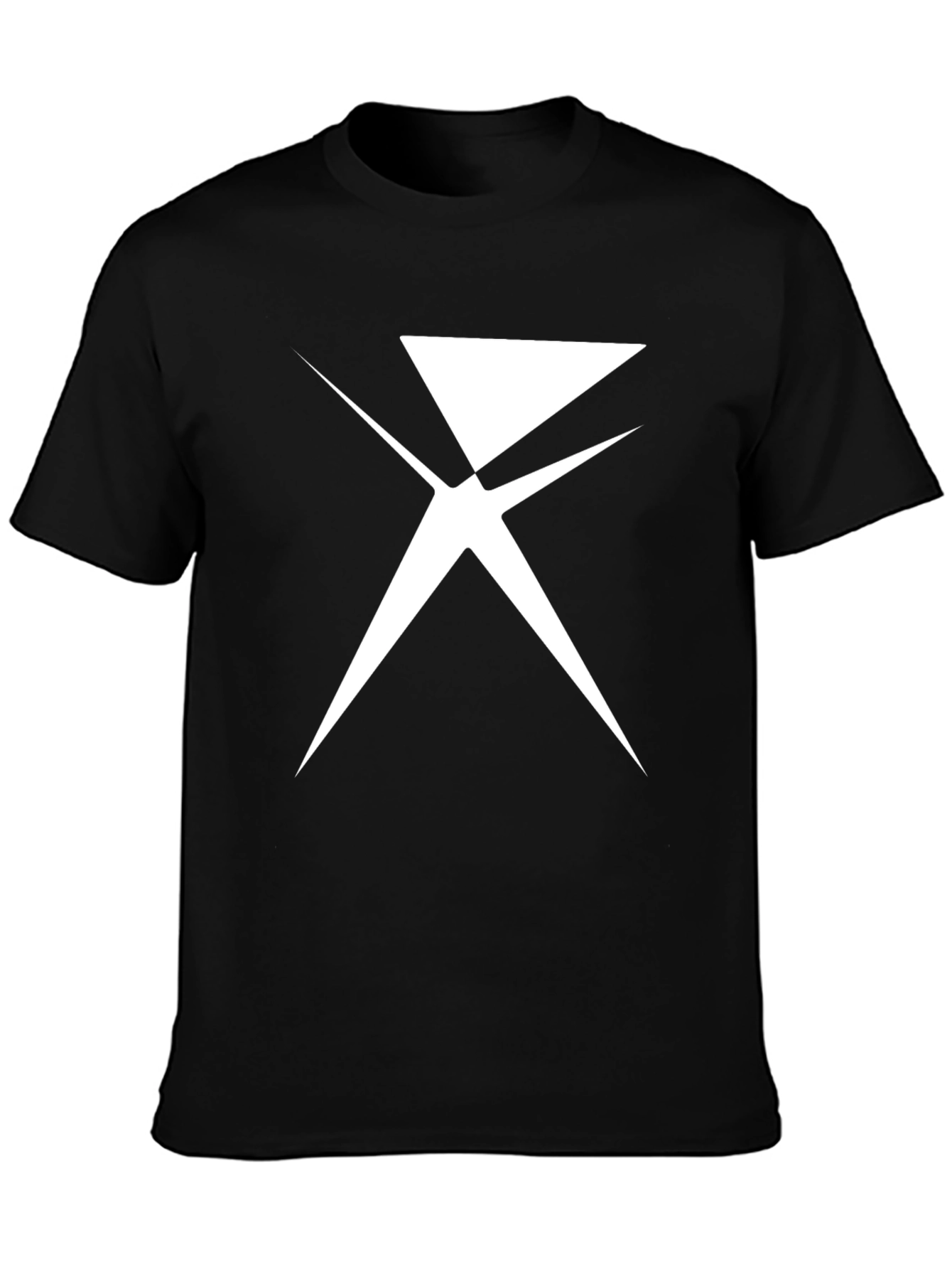 Black Abstract Graphic Black T-Shirt view 3