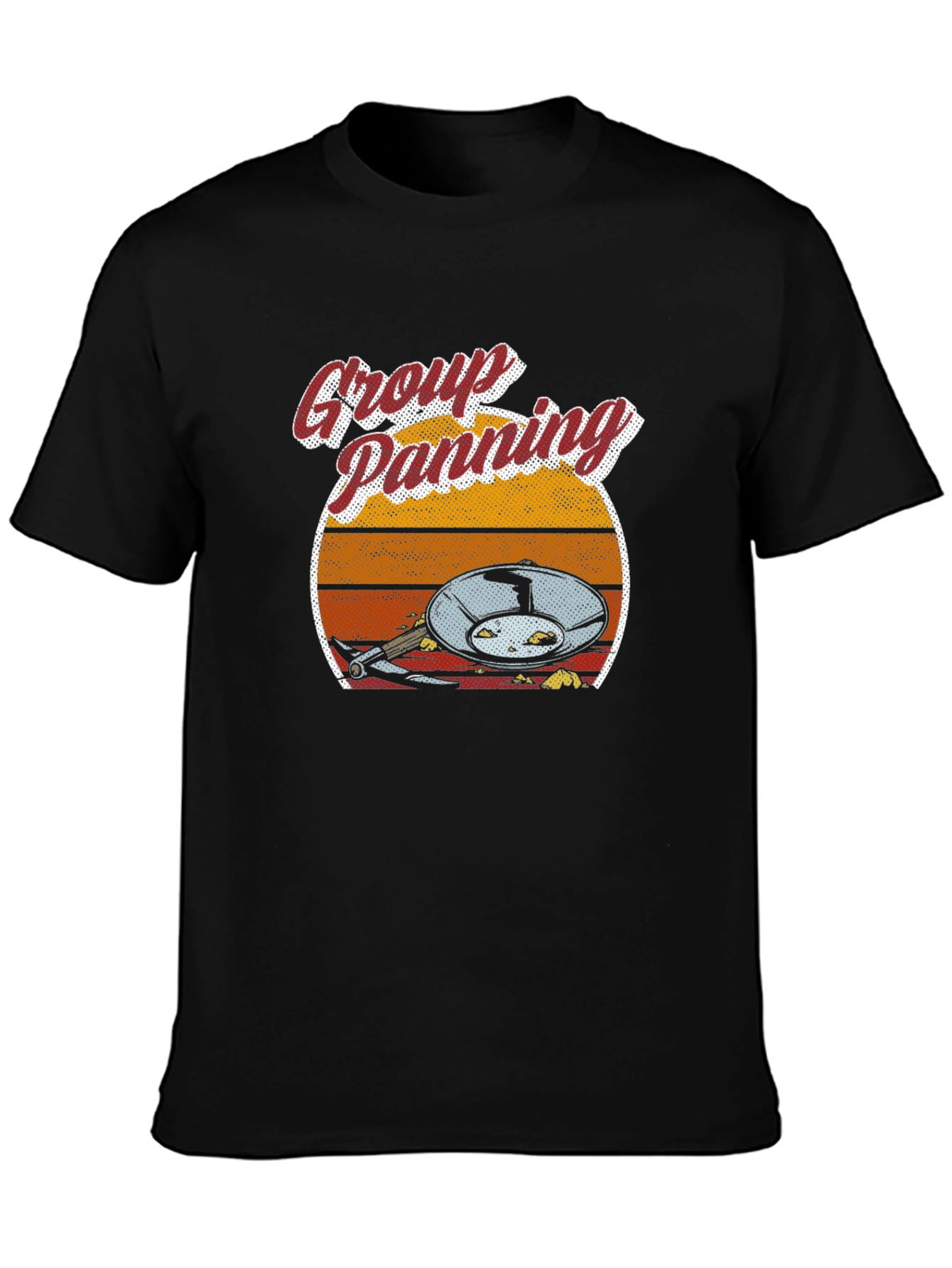 Black Group Panning Graphic T-Shirt - Gold Prospecting Tee view 3