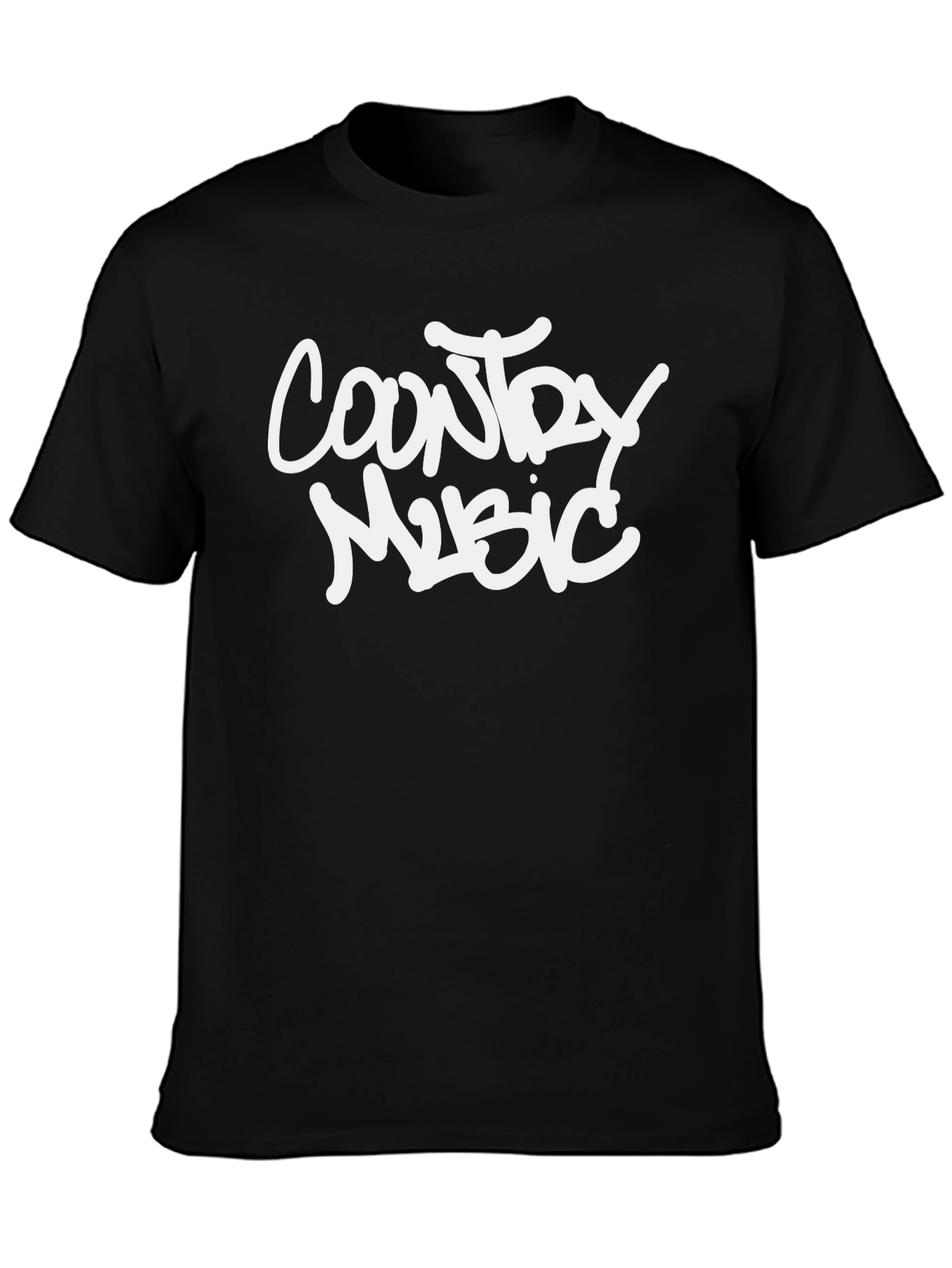 Black Country Music Black Graphic T-Shirt view 3