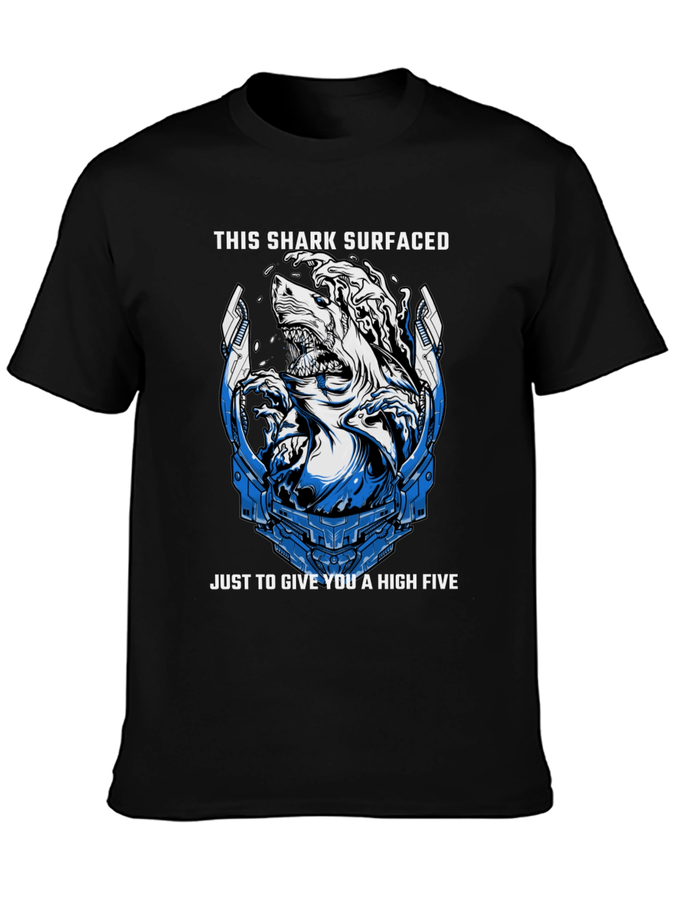 Black Shark High Five Black T-Shirt view 3