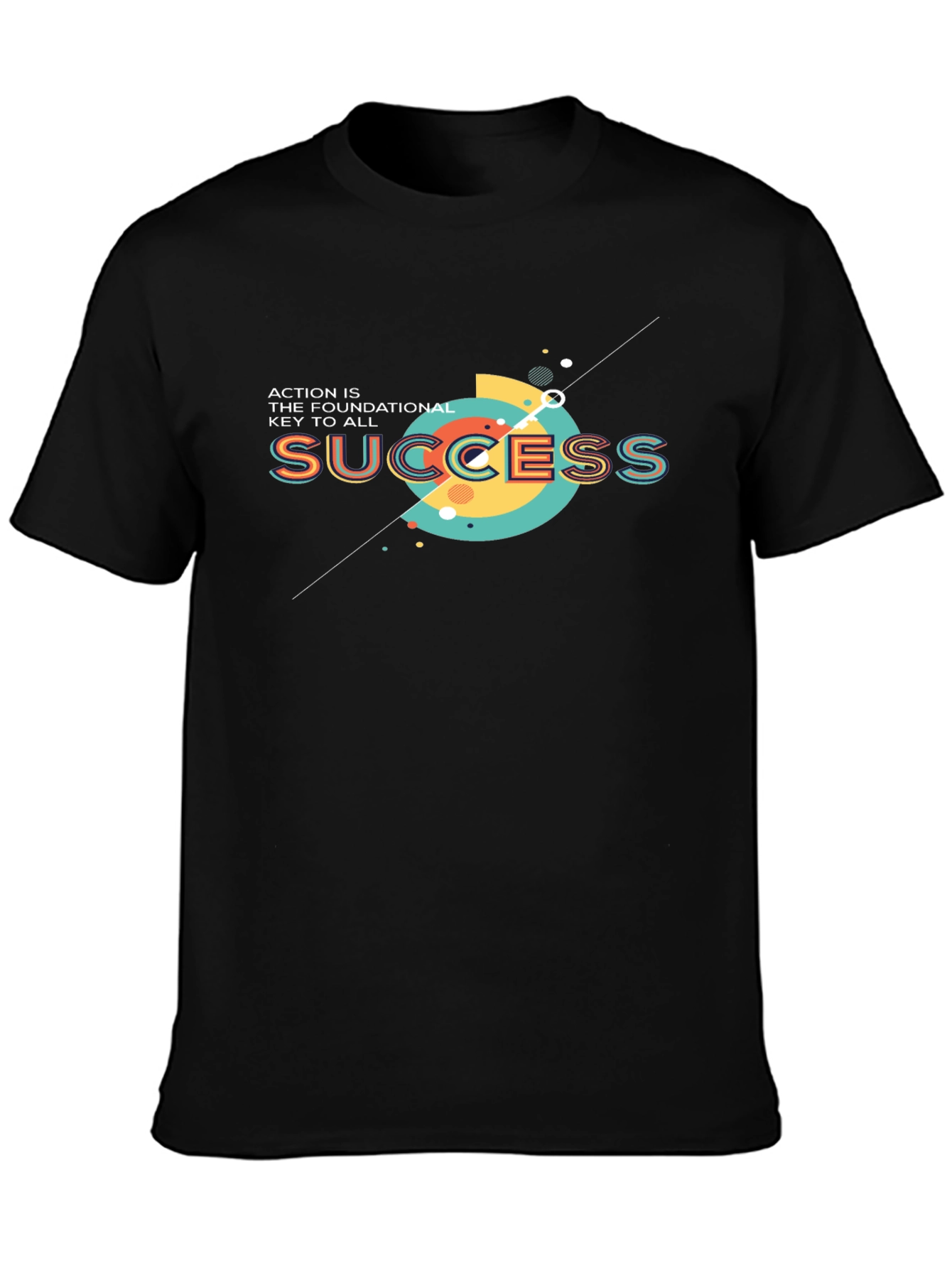 Black Success Graphic Tee - Action is Key! view 3