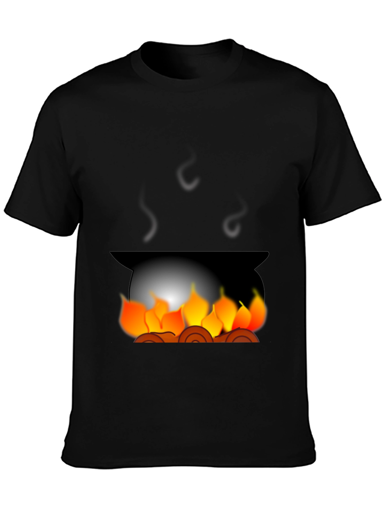 Black Campfire Graphic Tee - Cozy Black T-Shirt view 3