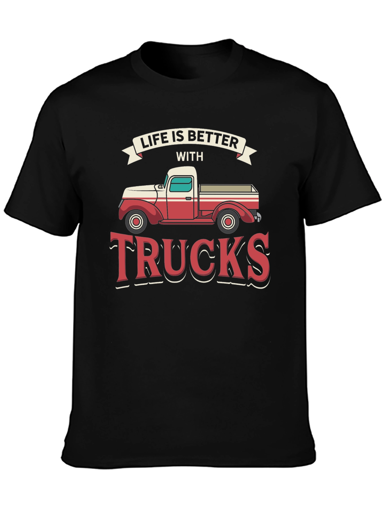 Black Life is Better with Trucks Graphic Tee view 3