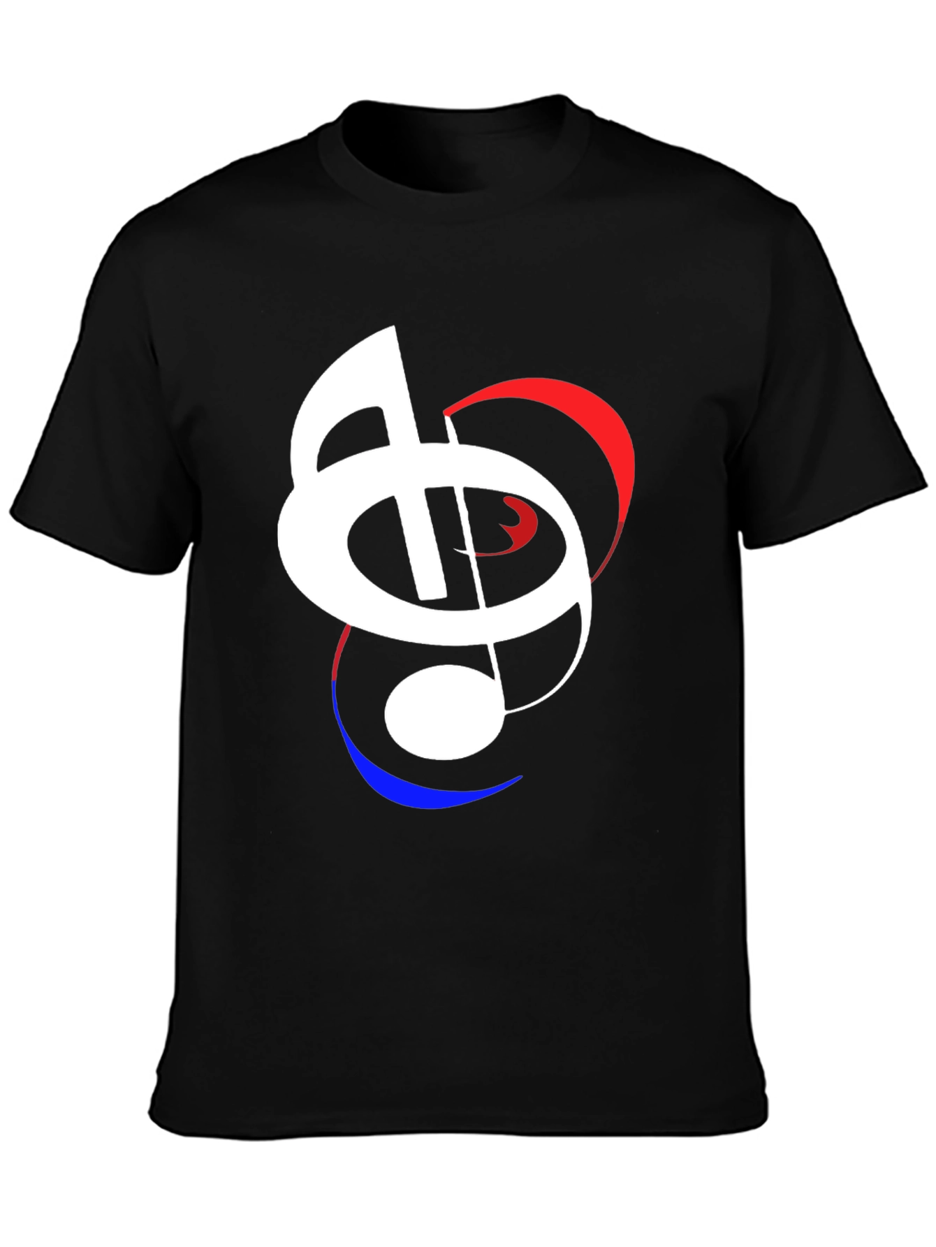 Black Musical Note Graphic Black T-Shirt view 3