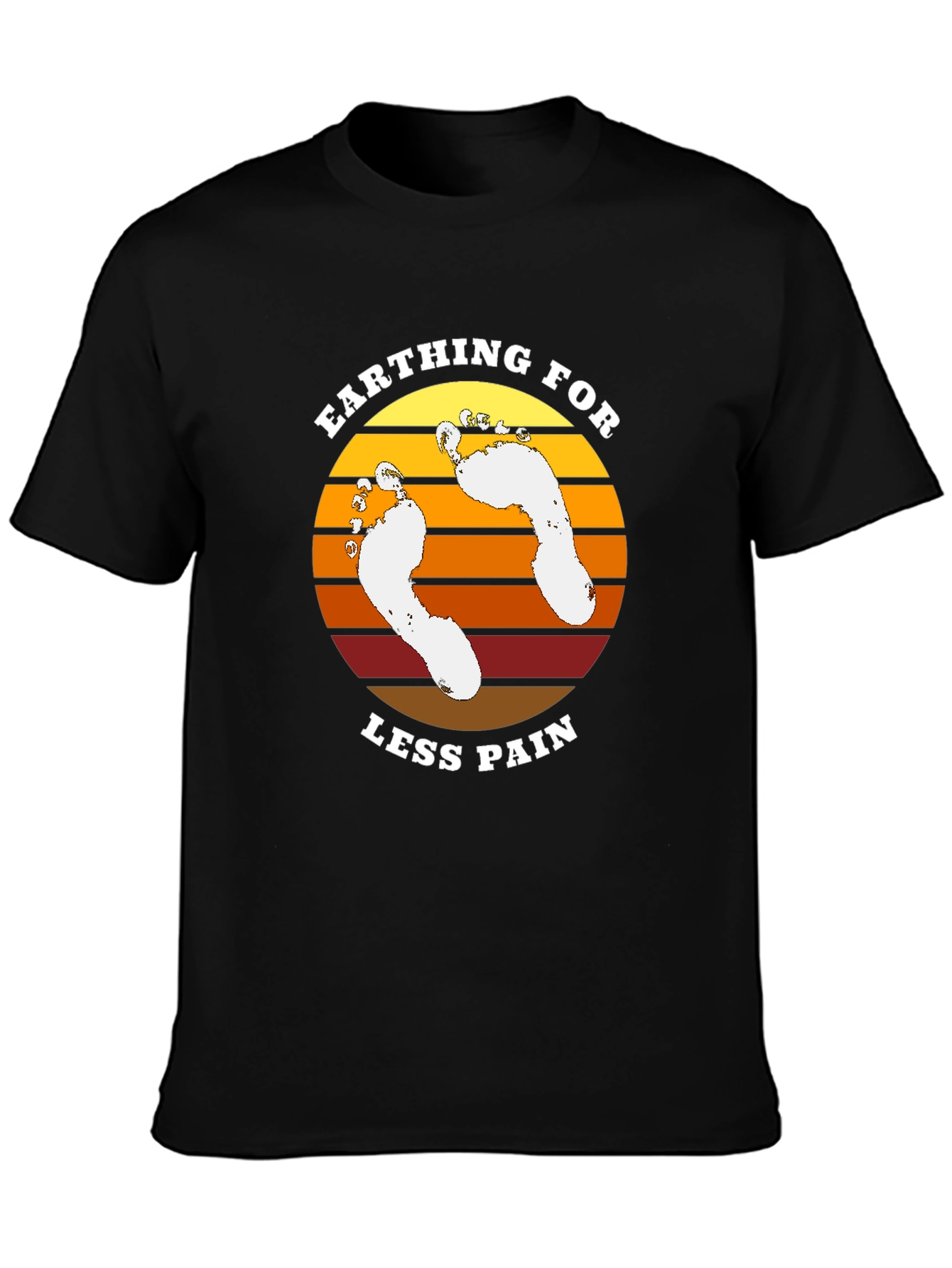 Black Earthing for Less Pain Graphic Tee view 3