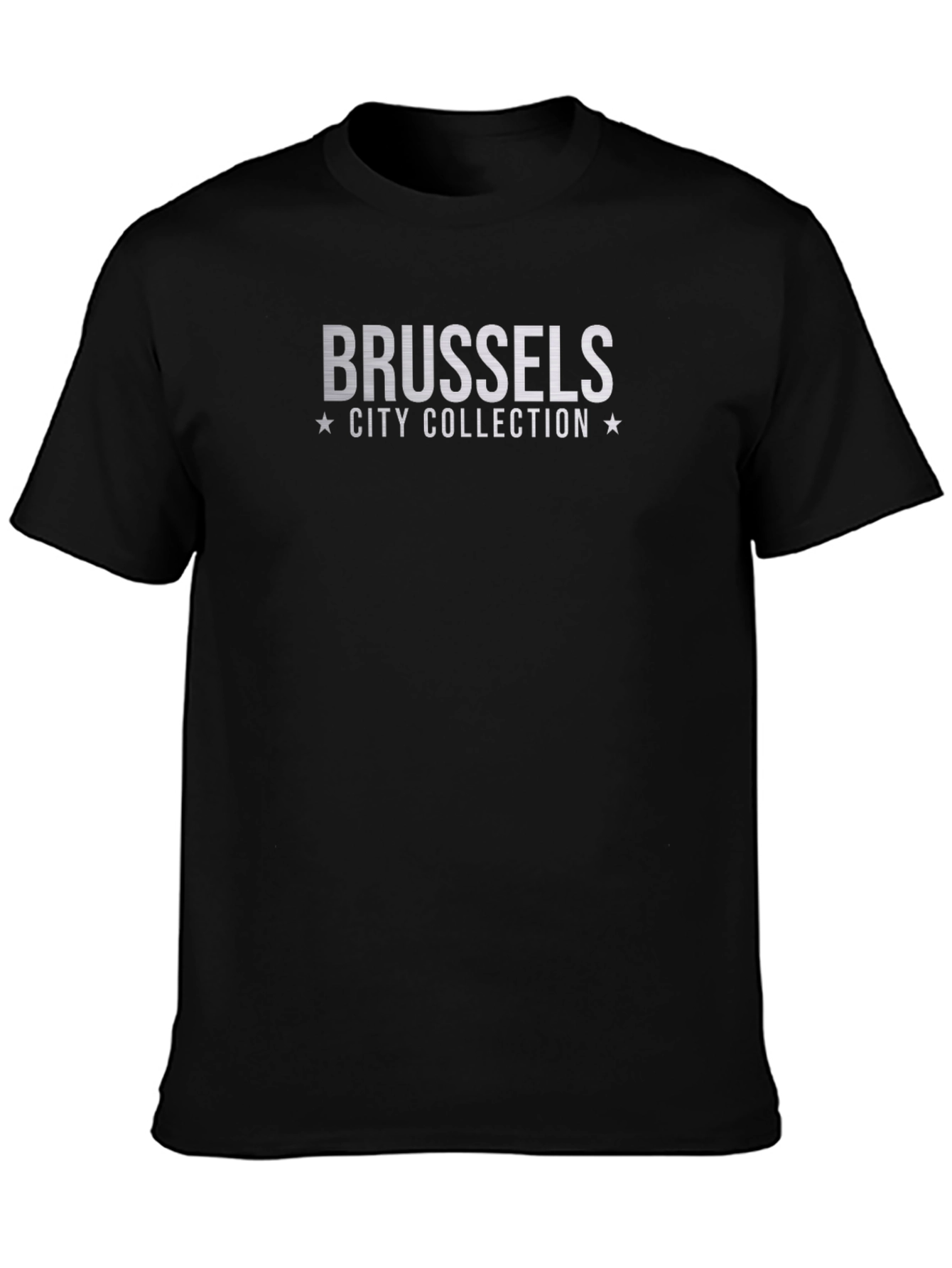 Black Brussels City Collection Graphic Tee - Black view 3