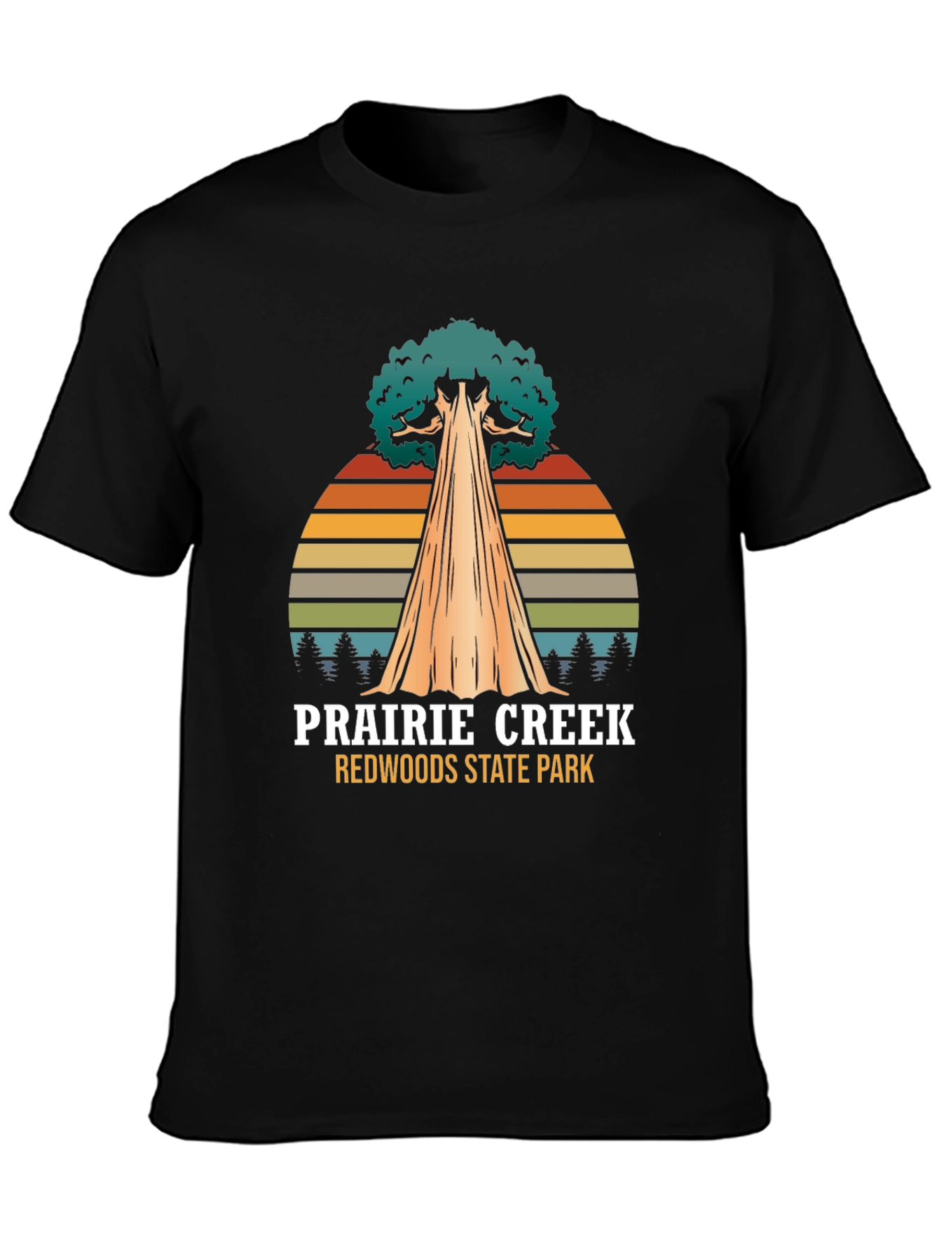 Black Prairie Creek Redwoods State Park T-Shirt view 3