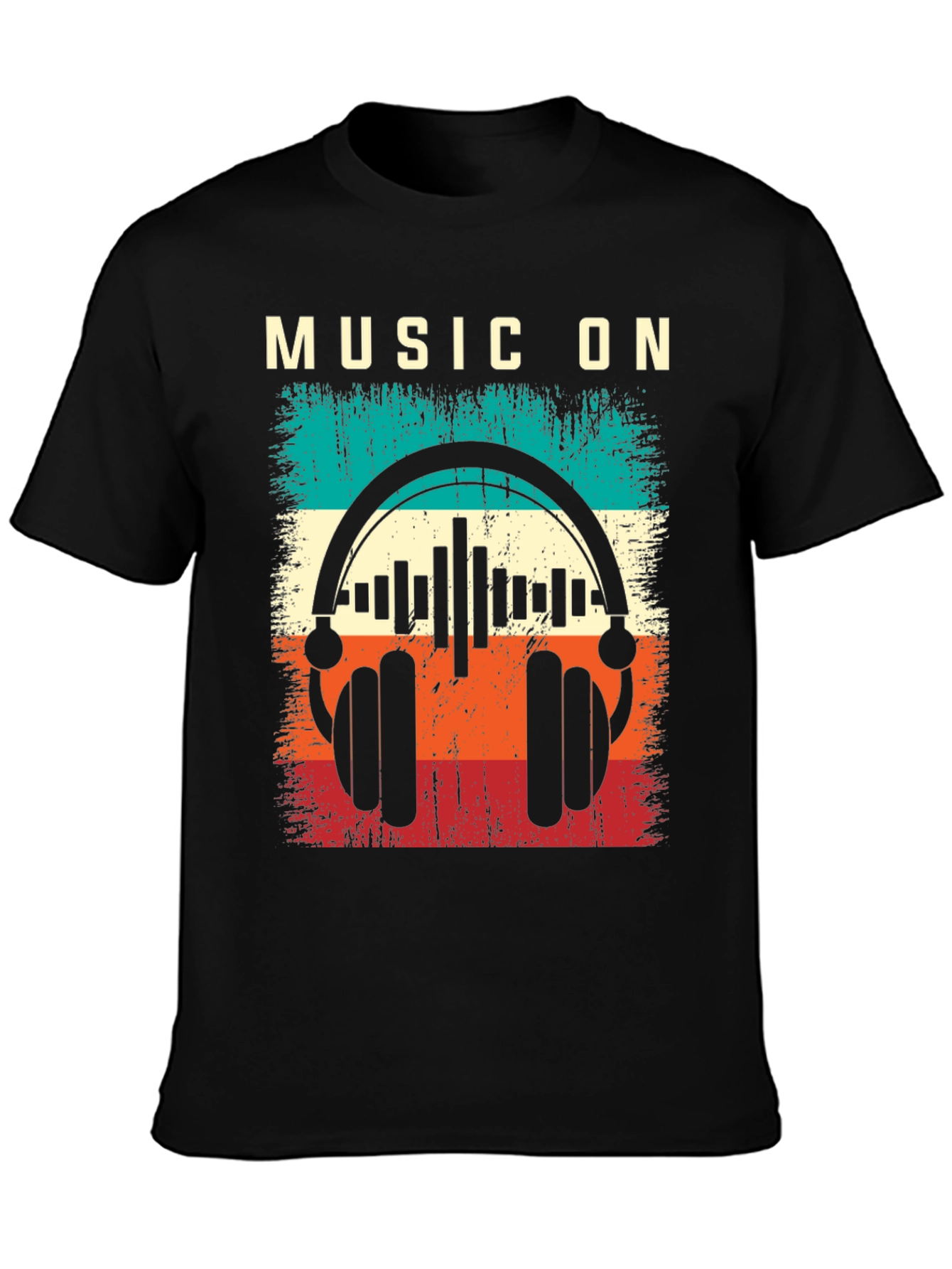 Black Music On Graphic T-Shirt Retro Style view 3