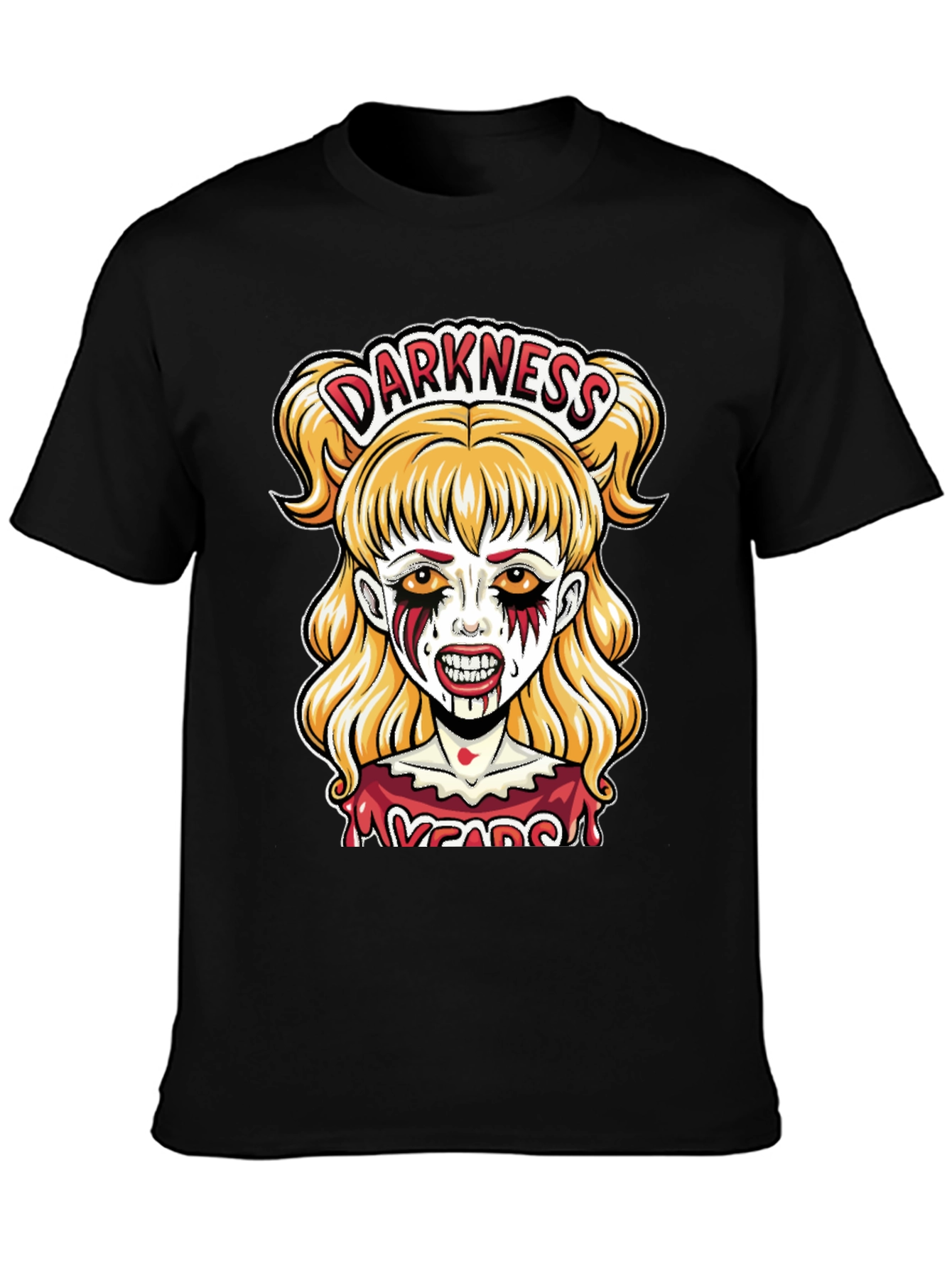 Black Darkness Zombie Girl Graphic Tee view 3
