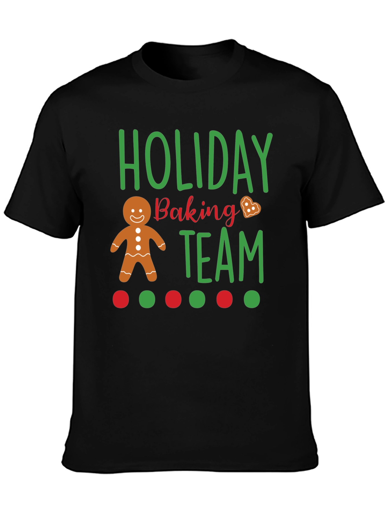 Black Holiday Baking Team T-Shirt view 3