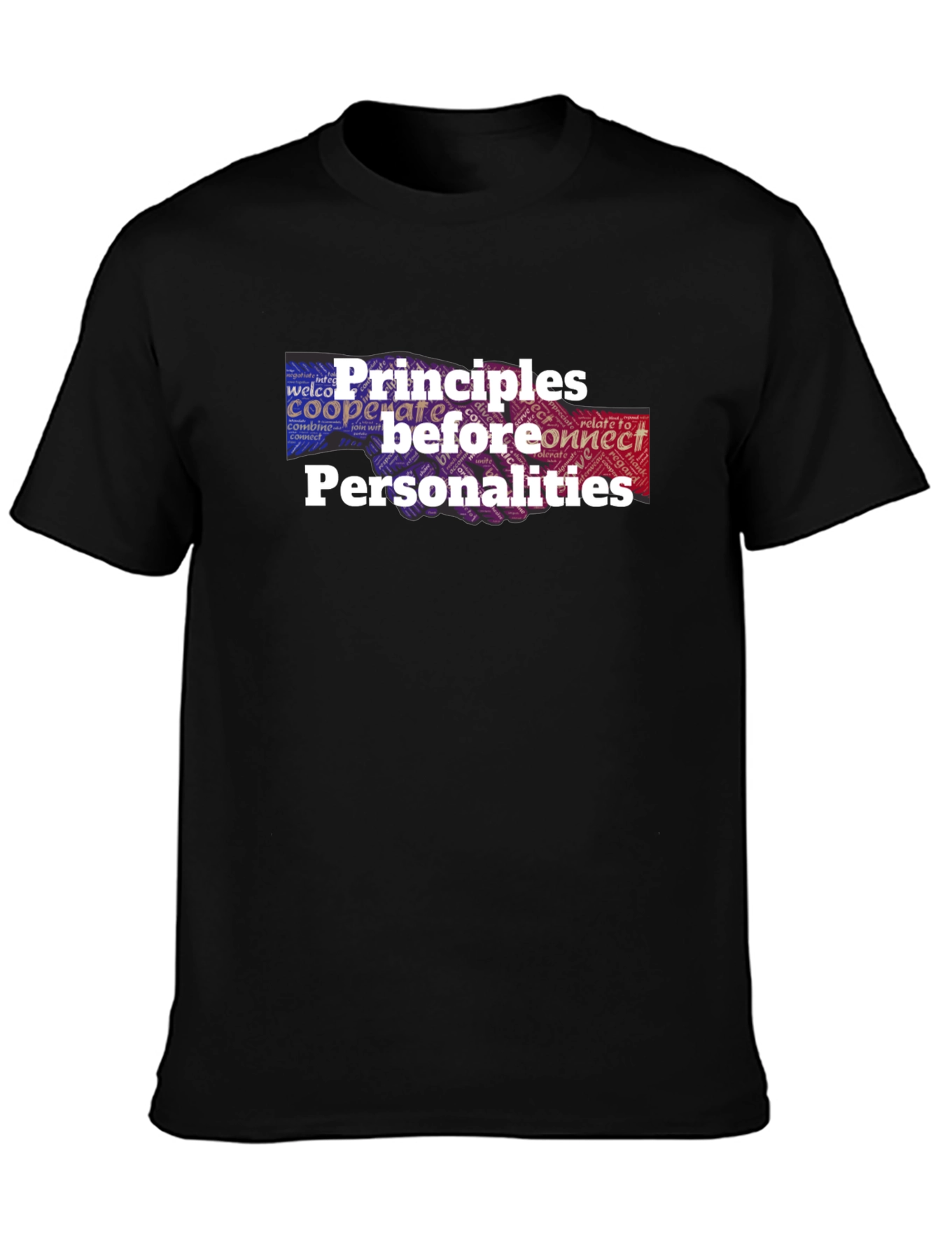 Black Principles Before Personalities Graphic T-Shirt view 3