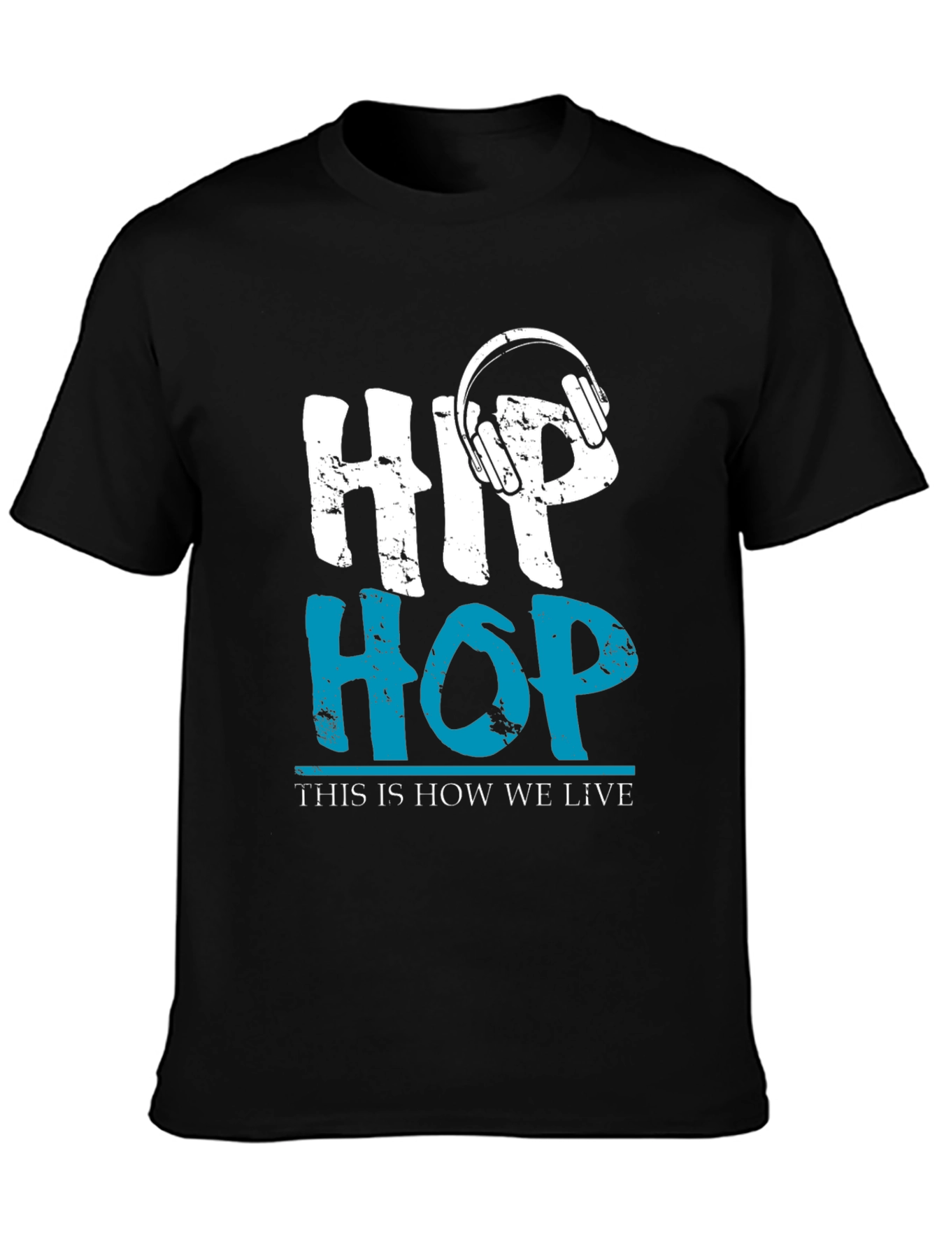 Hip Hop Headphones Graphic T-Shirt - 3