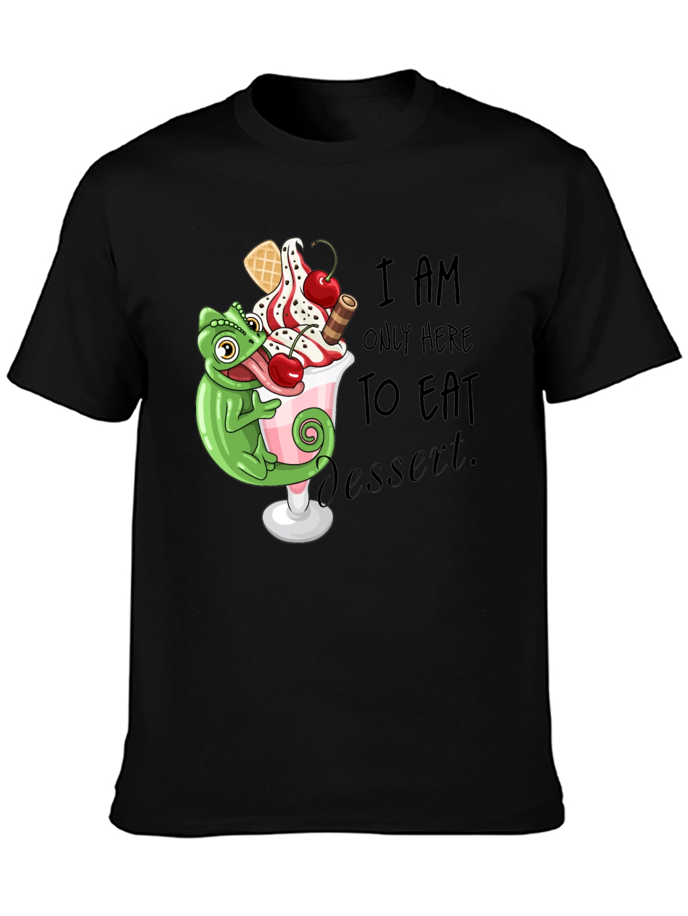 Black Dessert Lover's T-Shirt view 3
