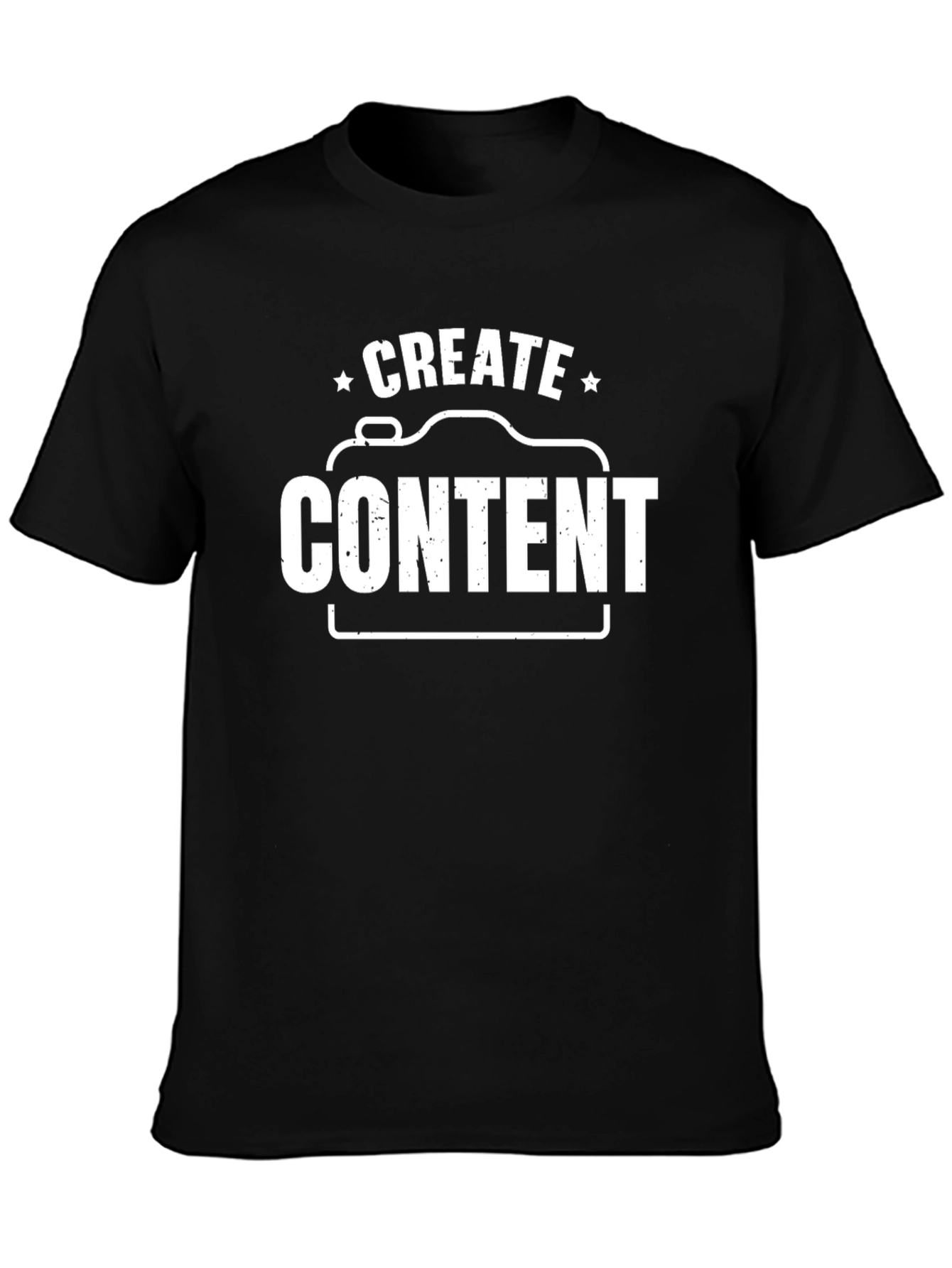 Black Create Content T-Shirt - Photographer Shirt view 3