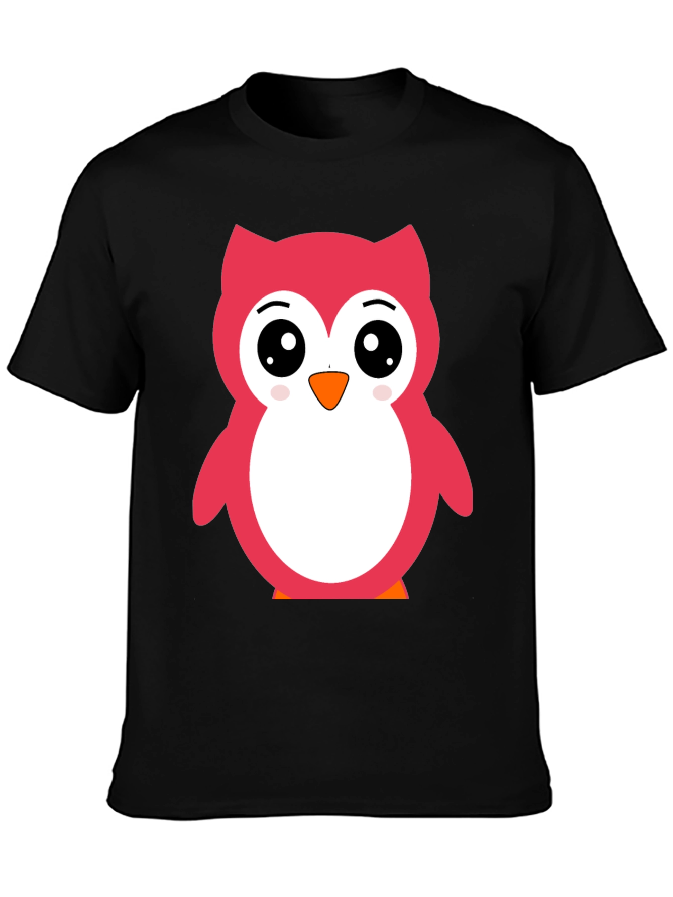 Black Cute Owl Graphic Tee - Soft Cotton Comfort view 3