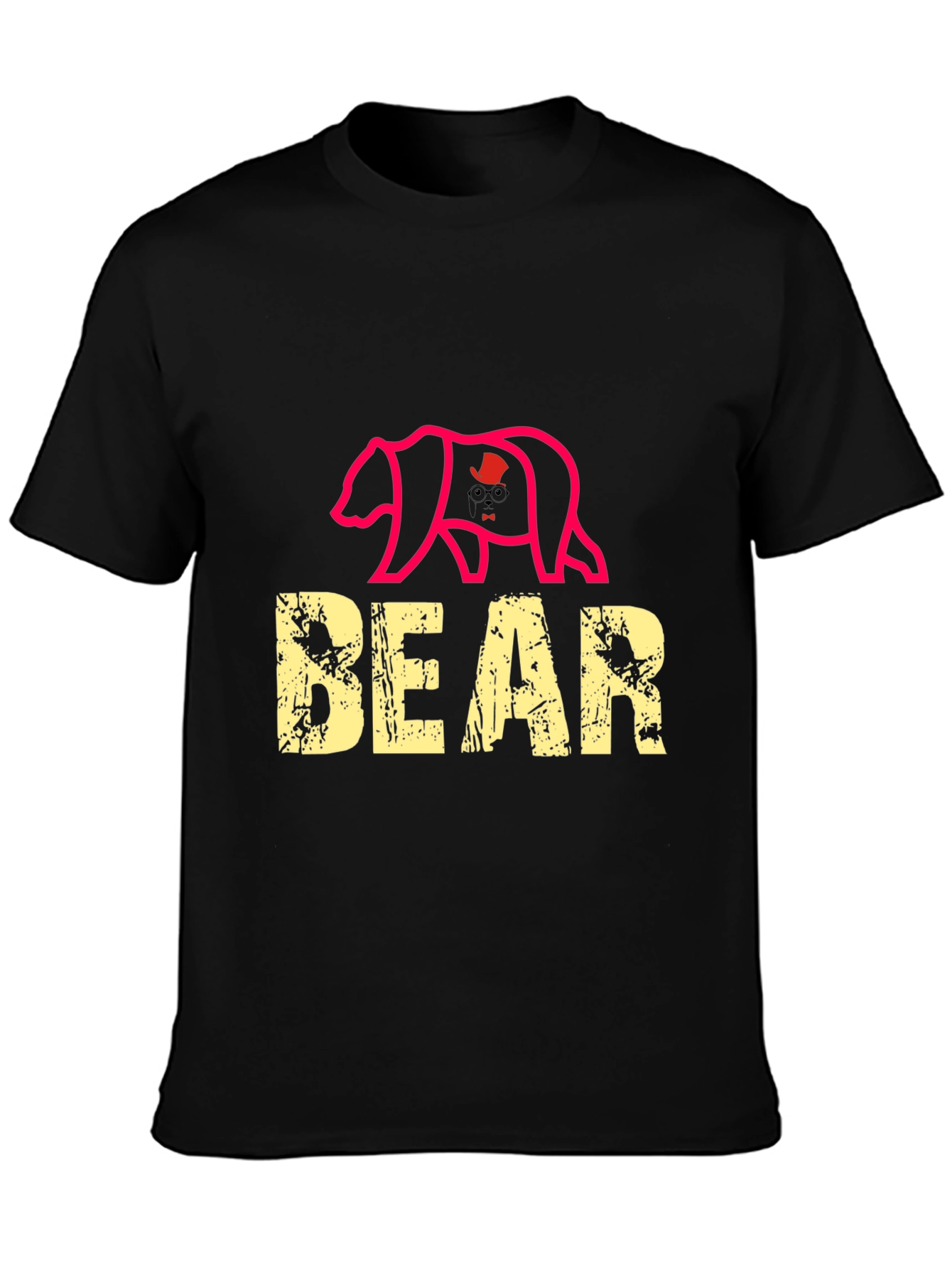 Black Bear Graphic Tee - Men's Black T-Shirt view 3