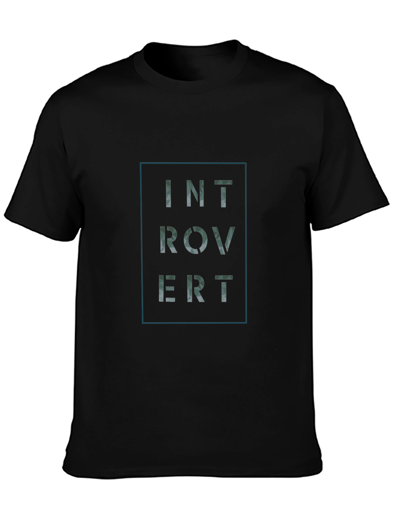 Black Introvert Graphic T-Shirt - Soft Cotton Tee view 3
