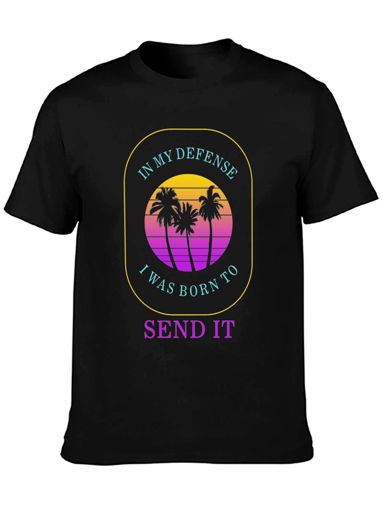Black In My Defense I Was Born To Send It T-Shirt view 3