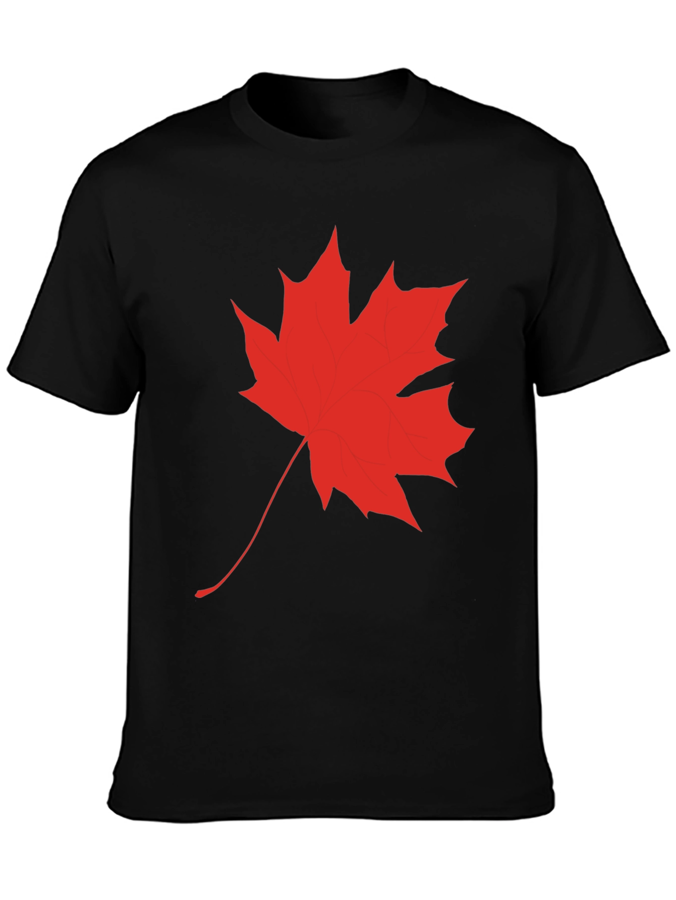 Black Maple Leaf Graphic T-Shirt view 3