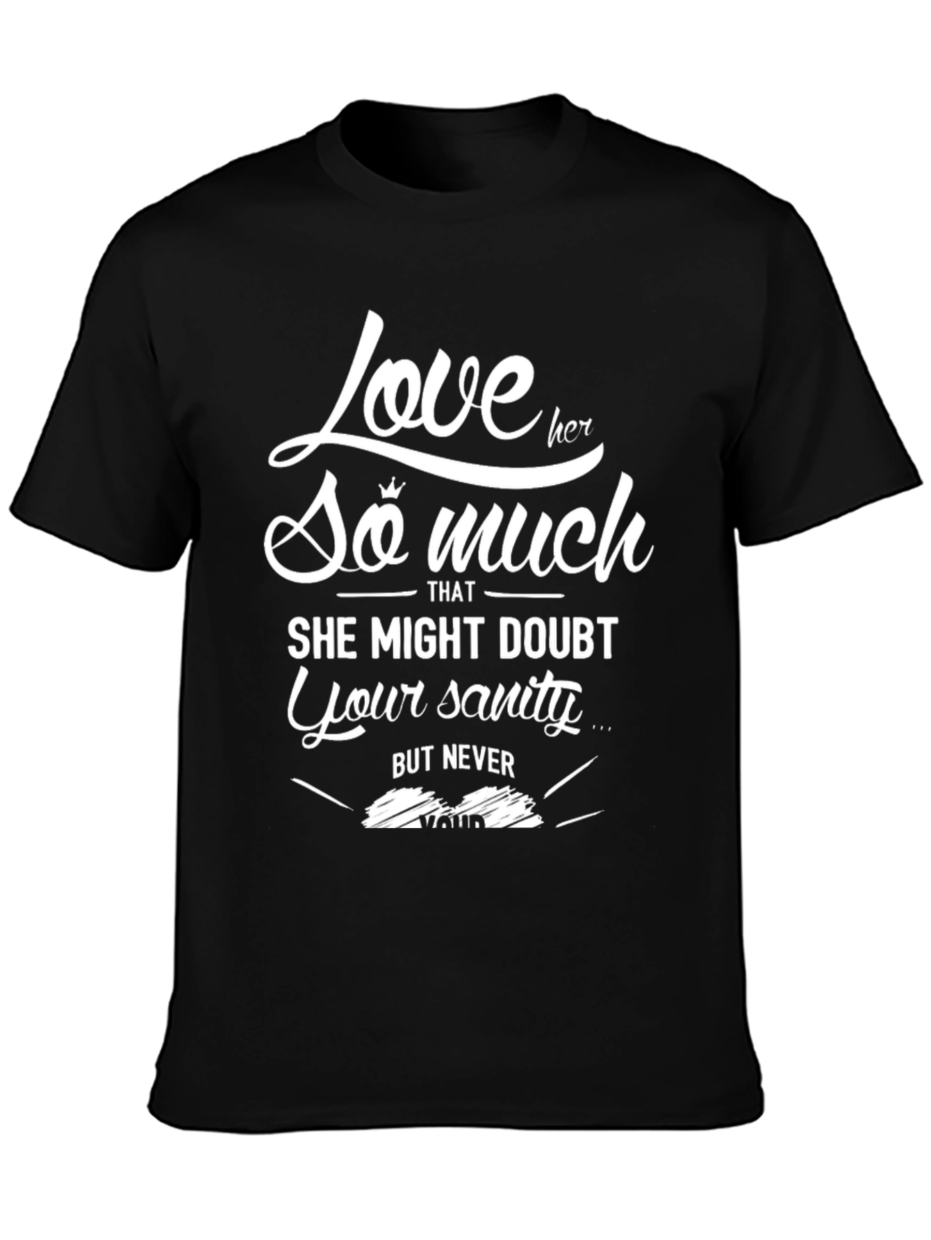 Black Love Her So Much Graphic Tee - Mens view 3