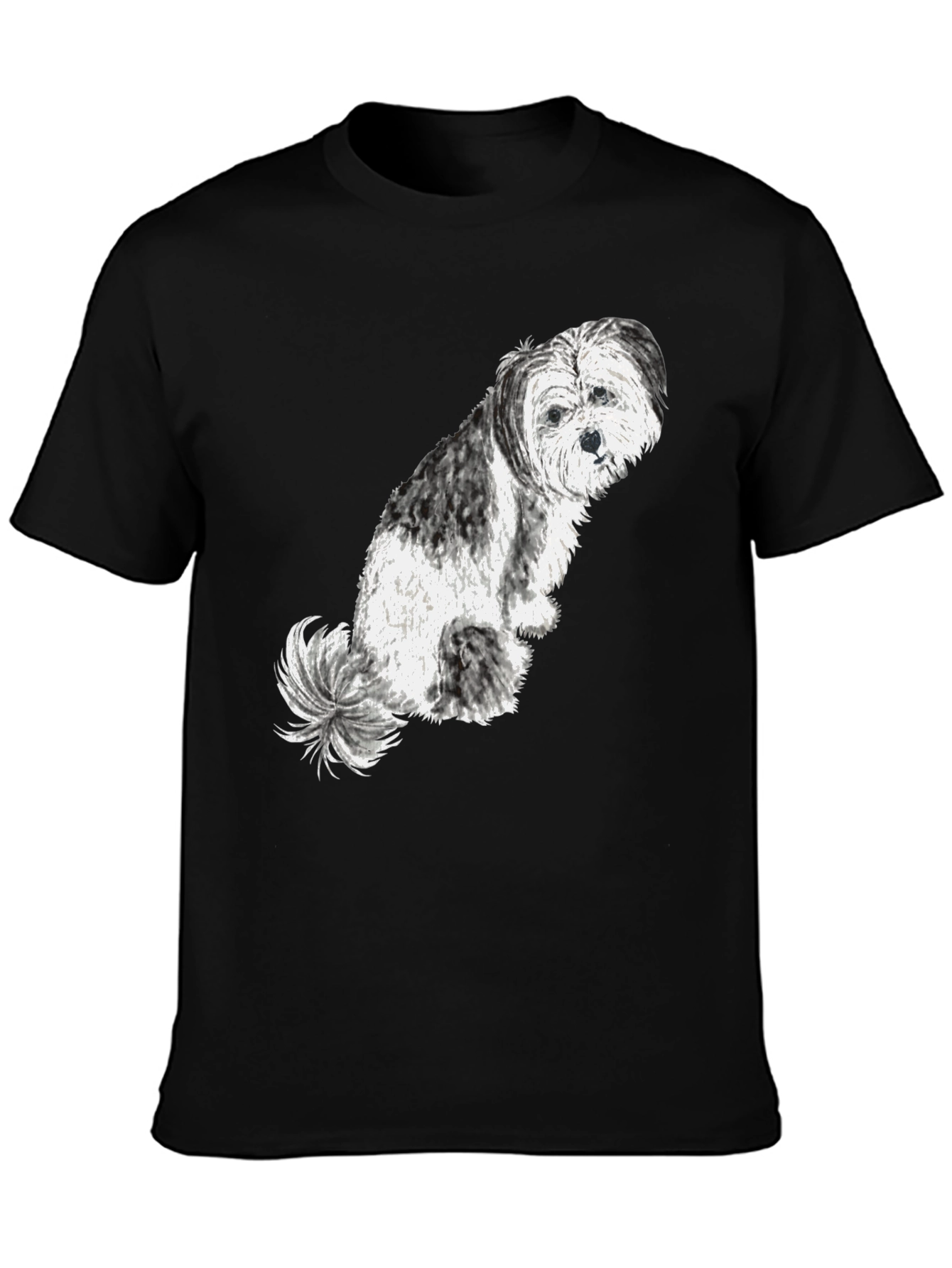 Black Dog Lover Tee - Cute Shih Tzu Graphic T-Shirt view 3