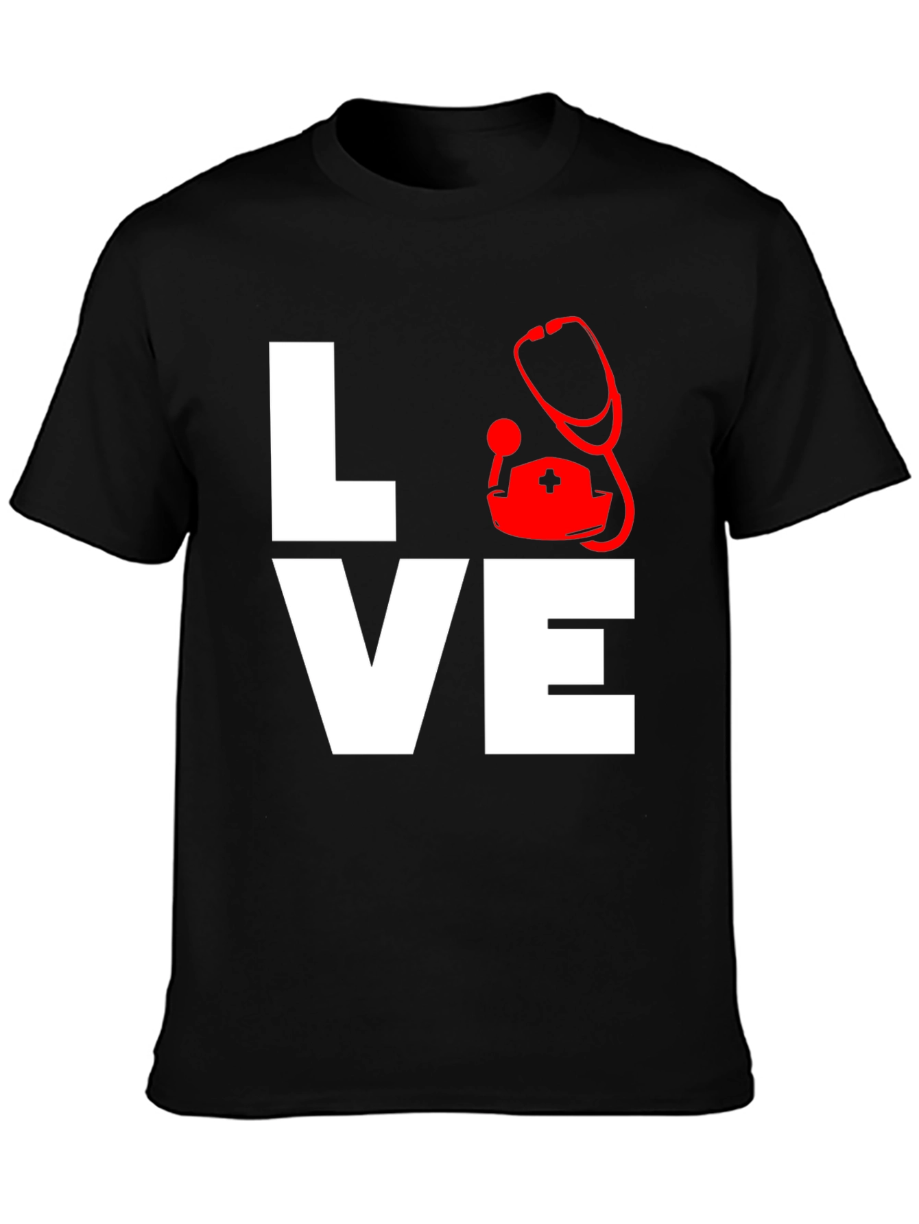 Black Nurse Love Graphic T-Shirt view 3