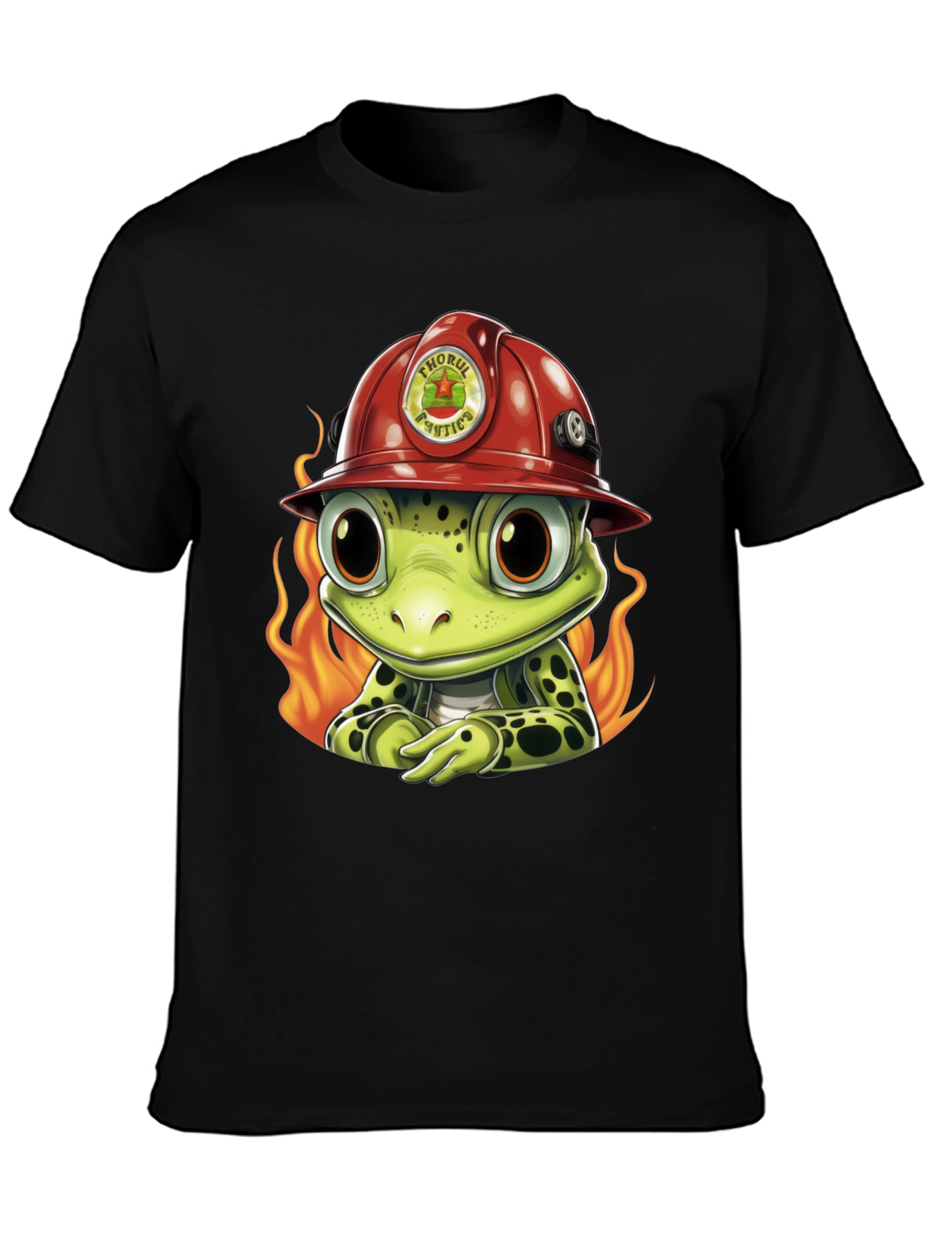 Black Frog Firefighter T-Shirt view 3