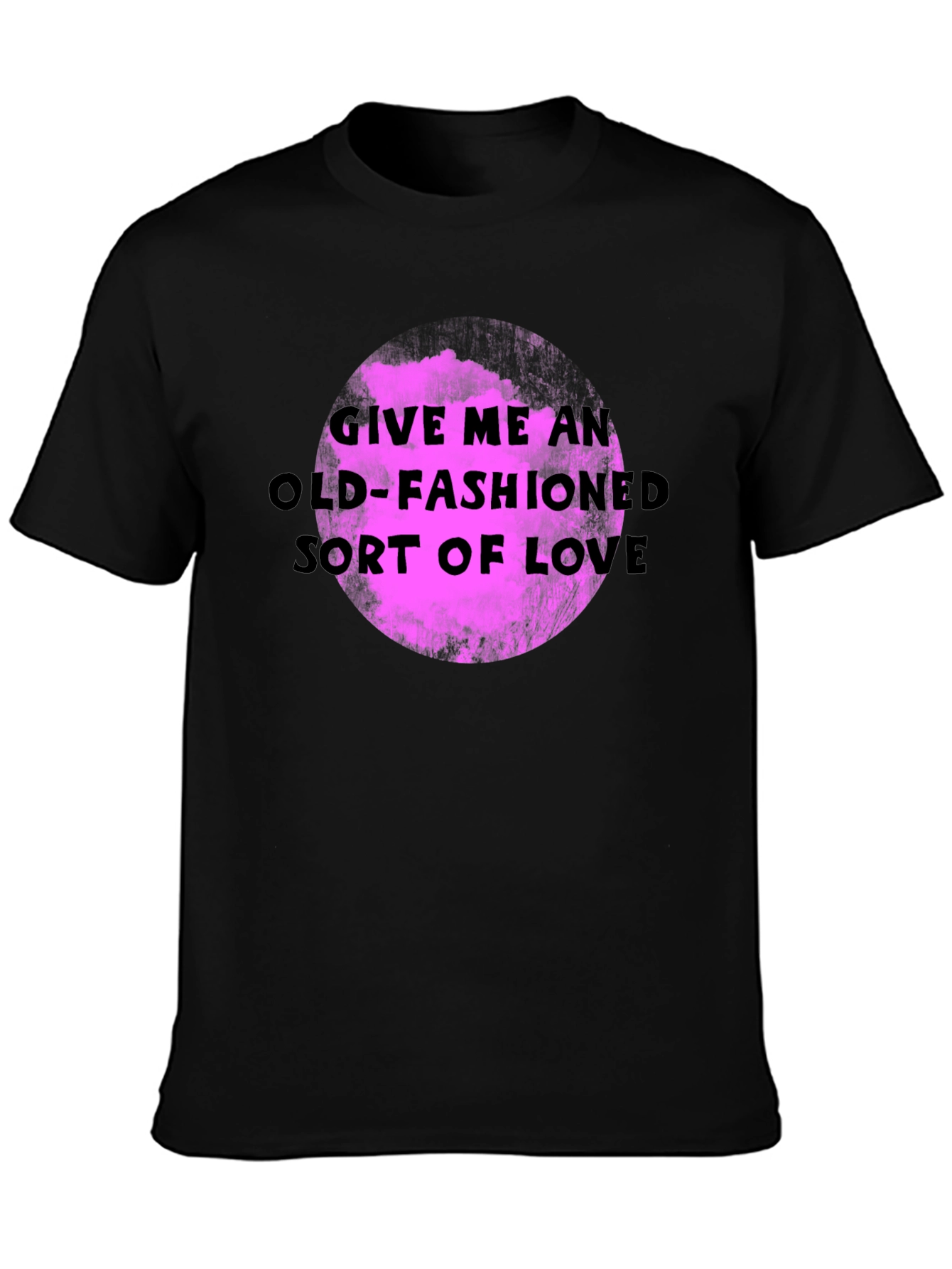 Black Old-Fashioned Love Graphic T-Shirt view 3