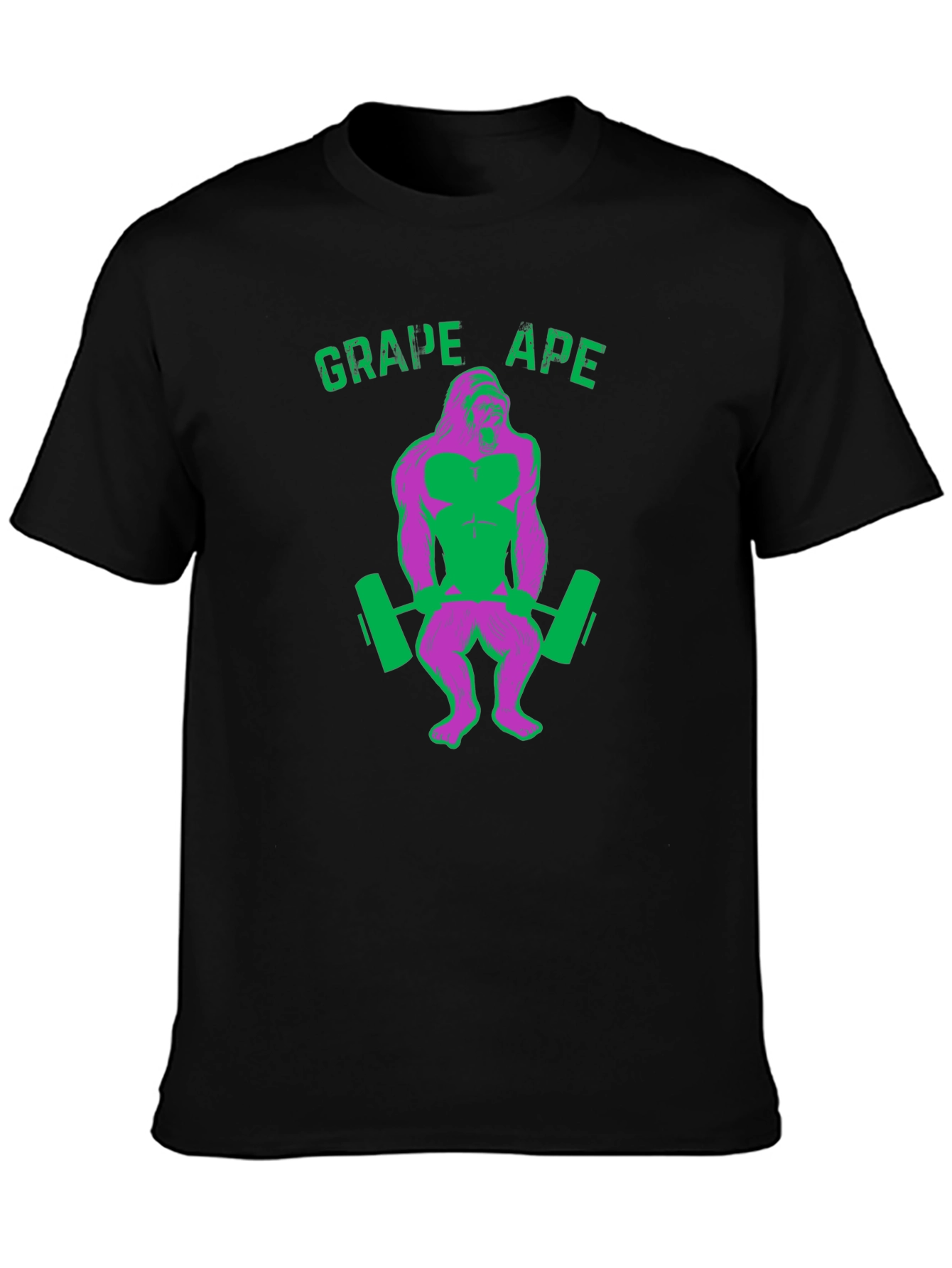 Black Grape Ape Gym T-Shirt - Funny Workout Shirt view 3