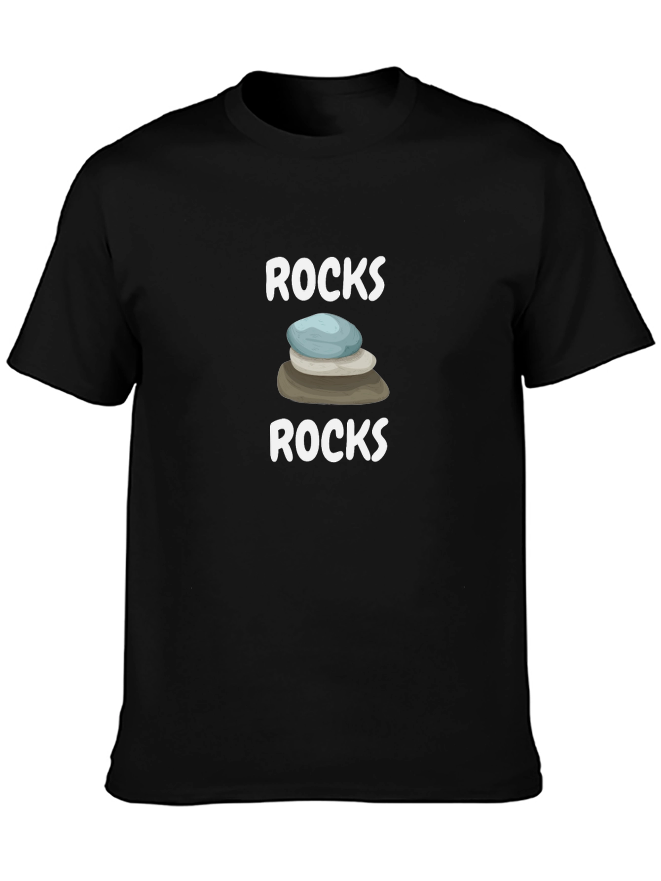 Black Rocks Graphic Tee - Black Cotton Blend view 3