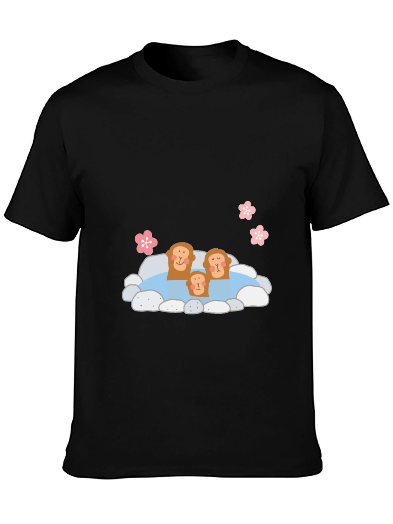 Black Monkey Hot Spring T-Shirt - Cozy & Cute view 3