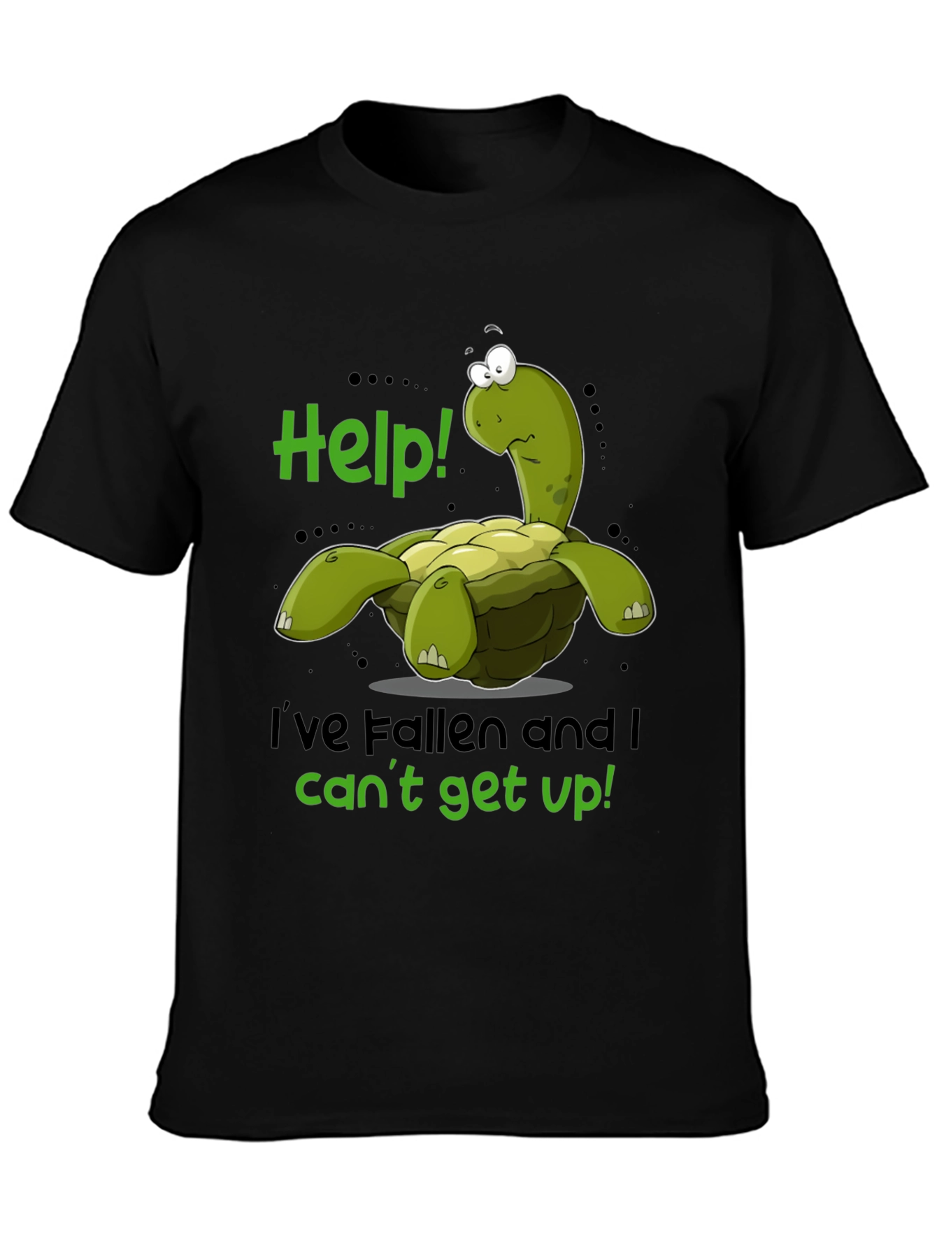 Black Help! Turtle T-Shirt view 3