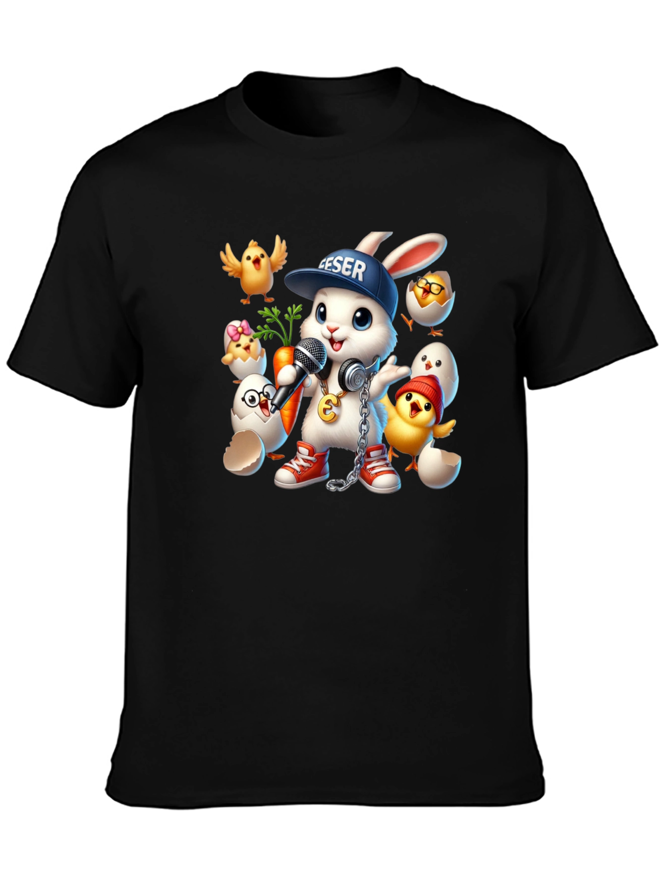 Black Bunny Rapper Graphic Tee view 3