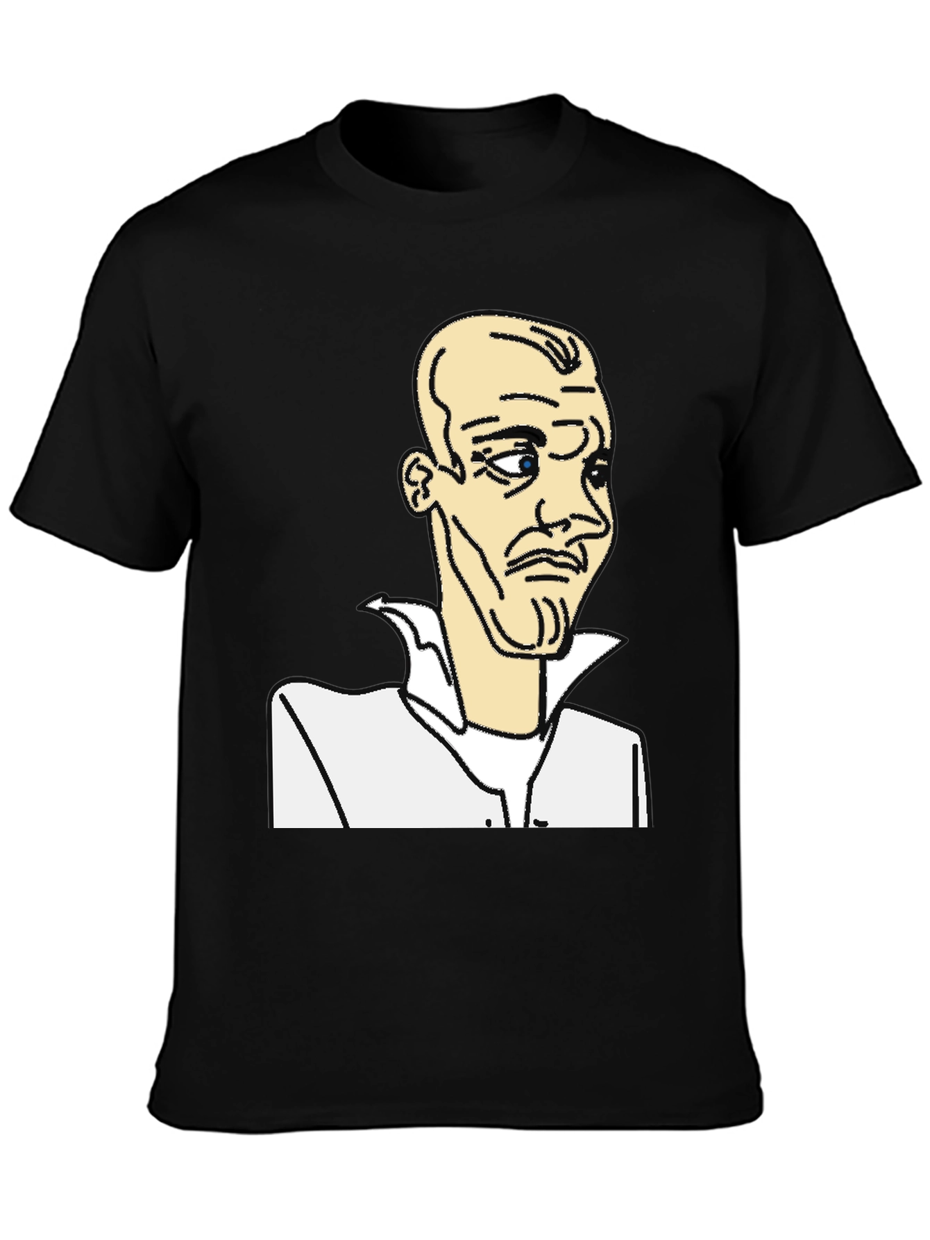 Black Cartoon Character Graphic Black T-Shirt view 3