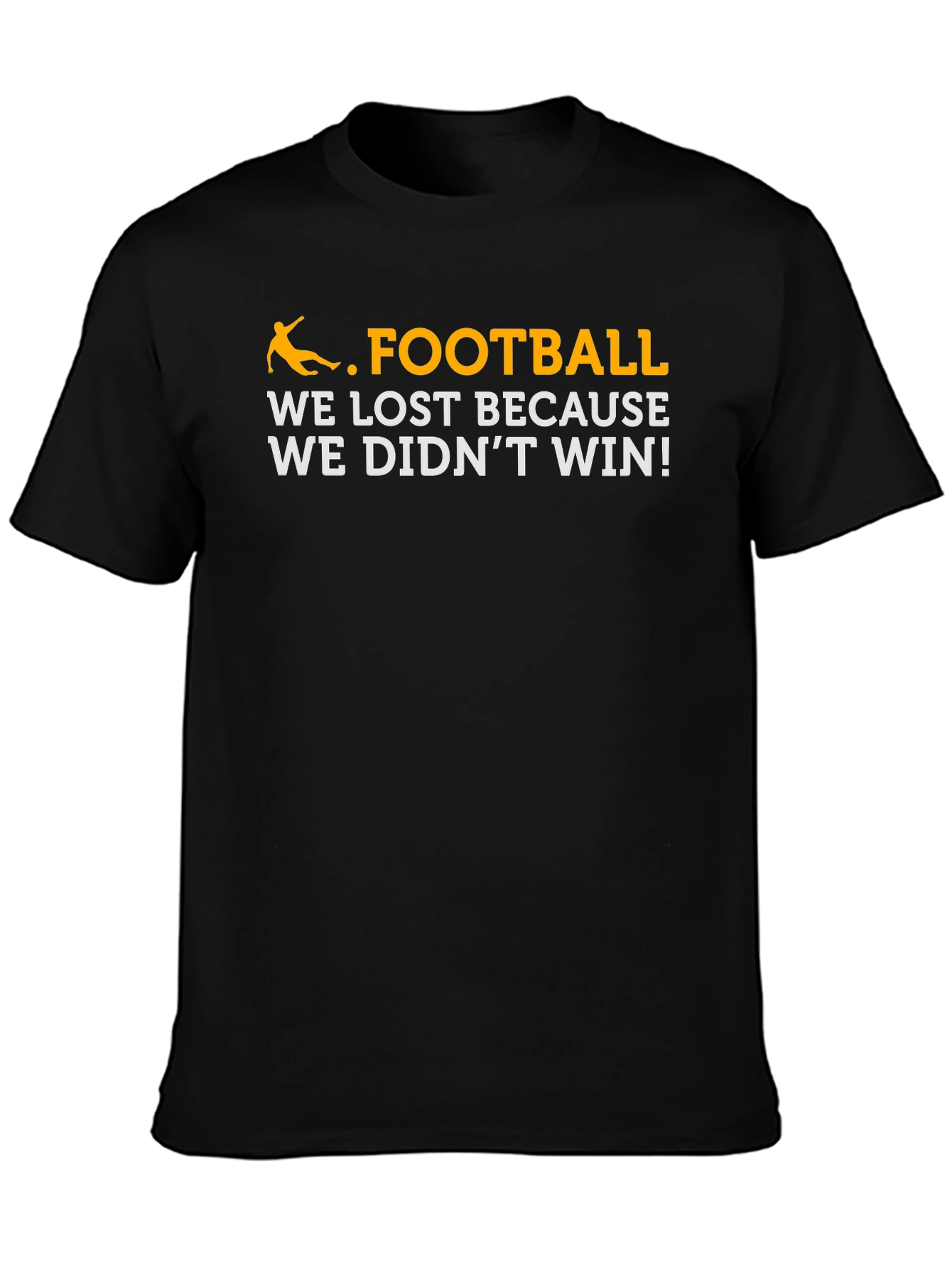 Black Funny Football Loss T-Shirt view 3