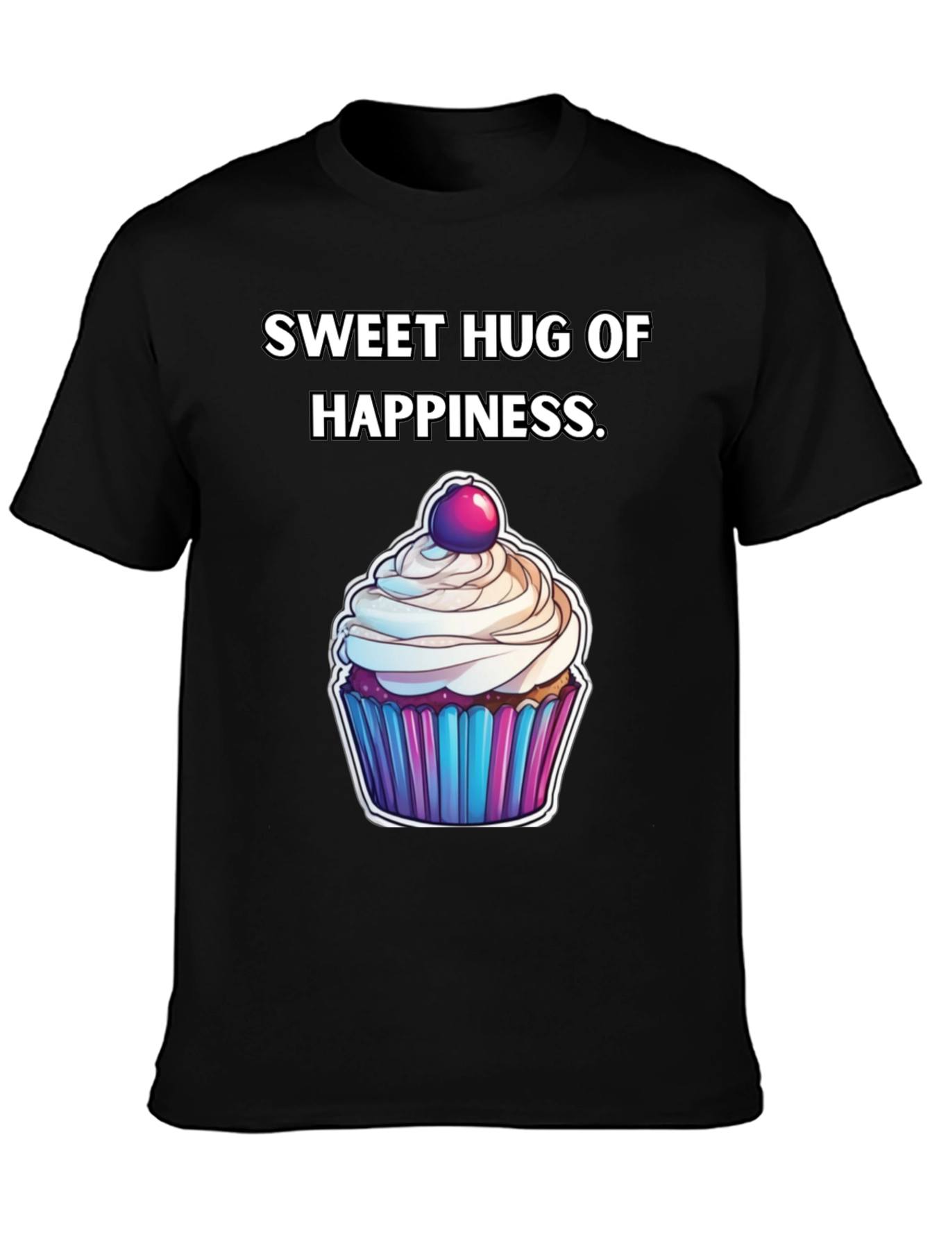Black Sweet Hug of Happiness T-Shirt view 3