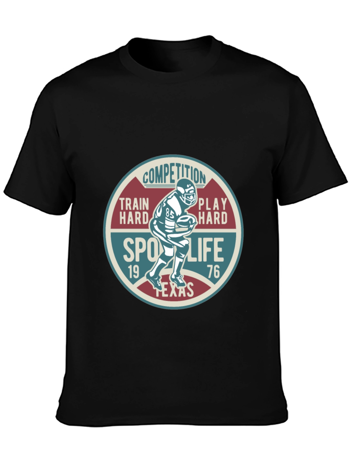 Black Sport Life Graphic T-Shirt - Texas Football view 3