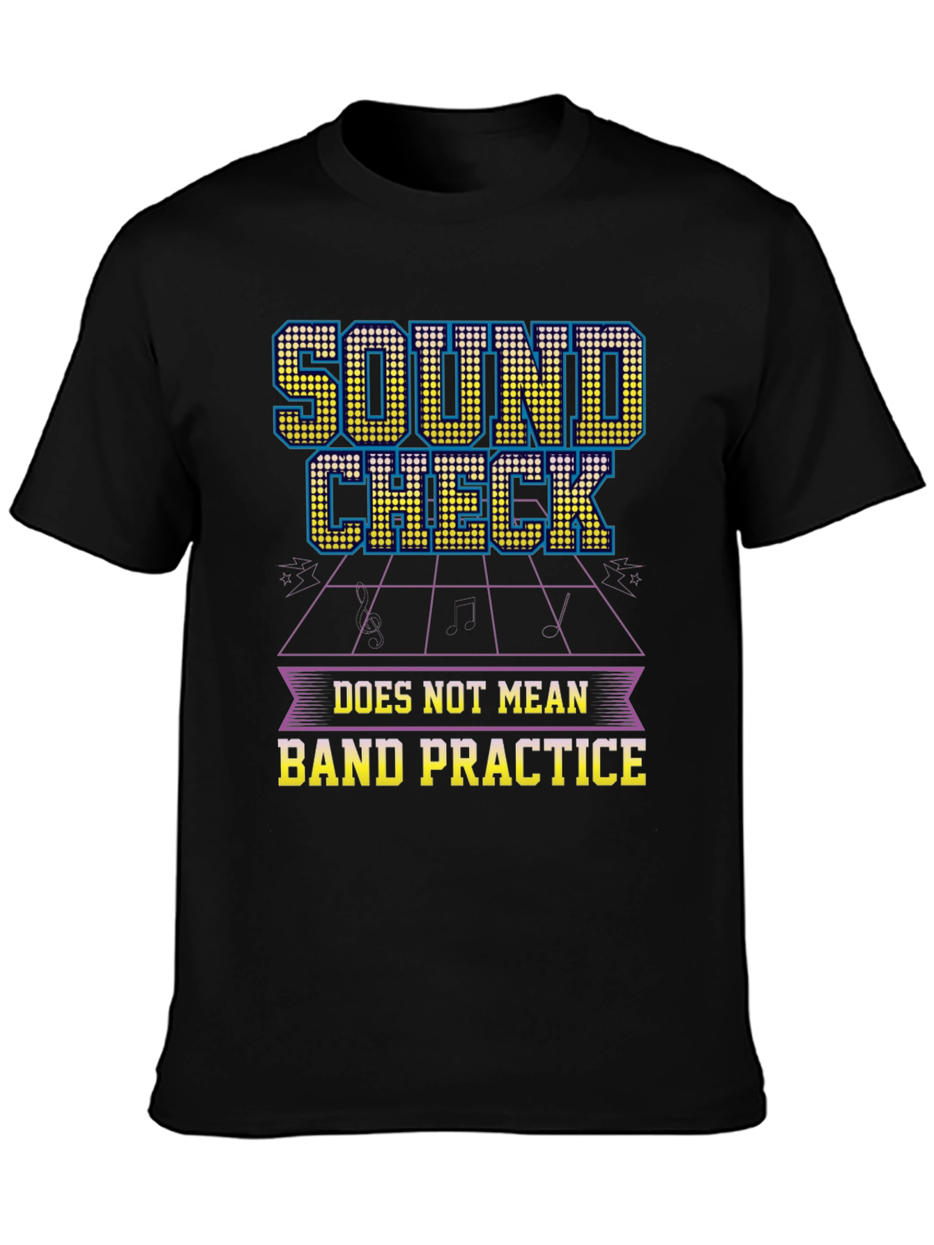 Black Sound Check Band Practice T-Shirt view 3