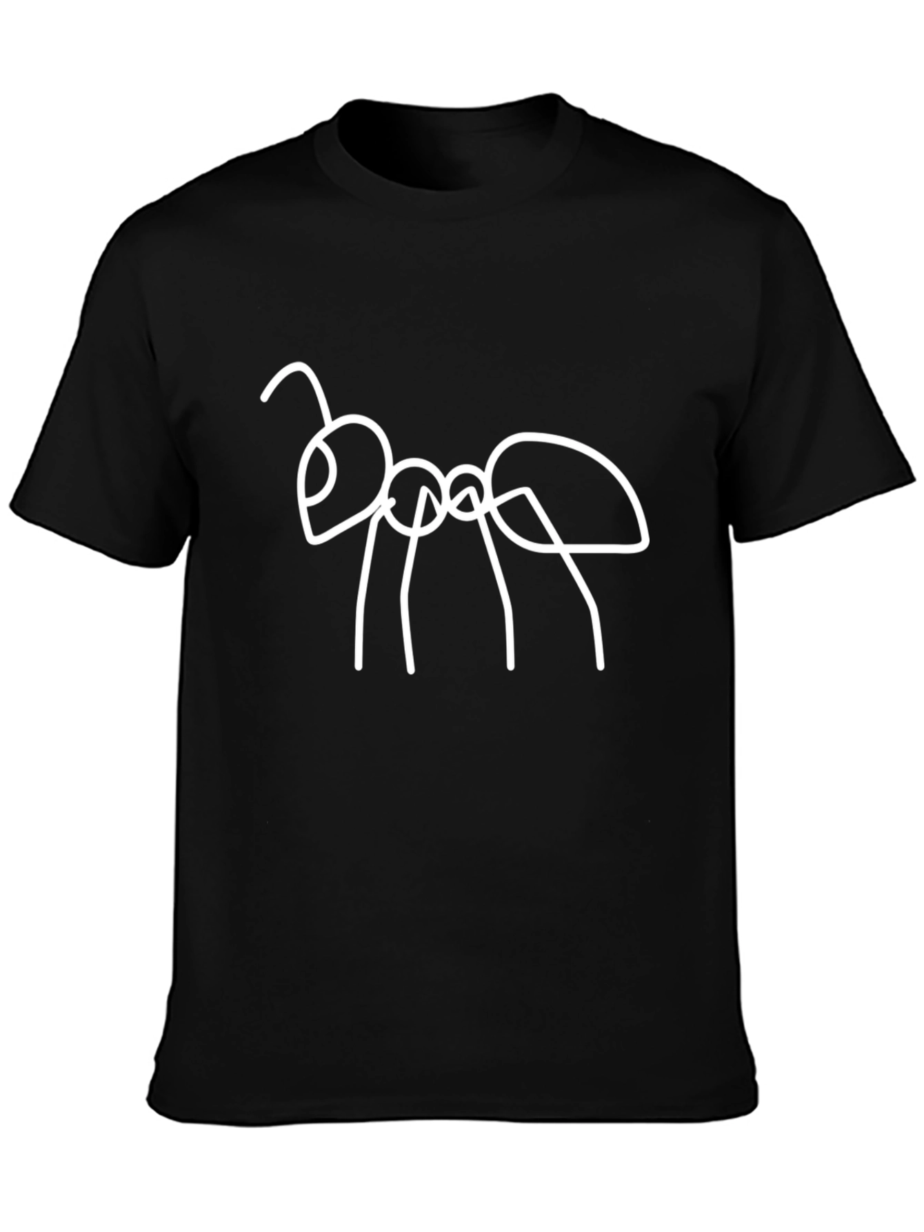 Black Ant Graphic T-Shirt - Black Casual Tee view 3