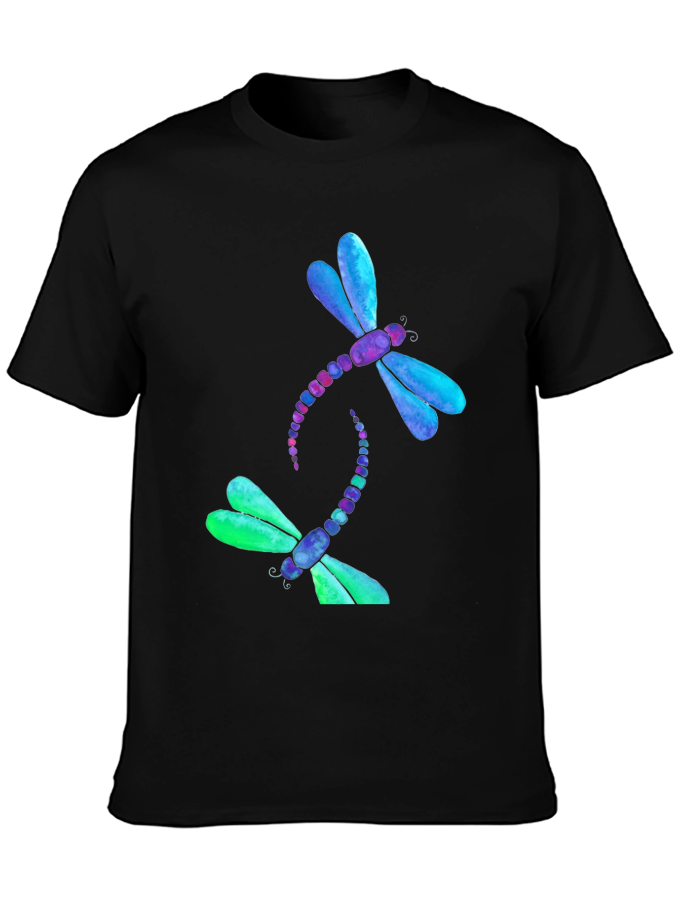 Black Dragonfly Graphic Tee - Men's Black T-Shirt view 3