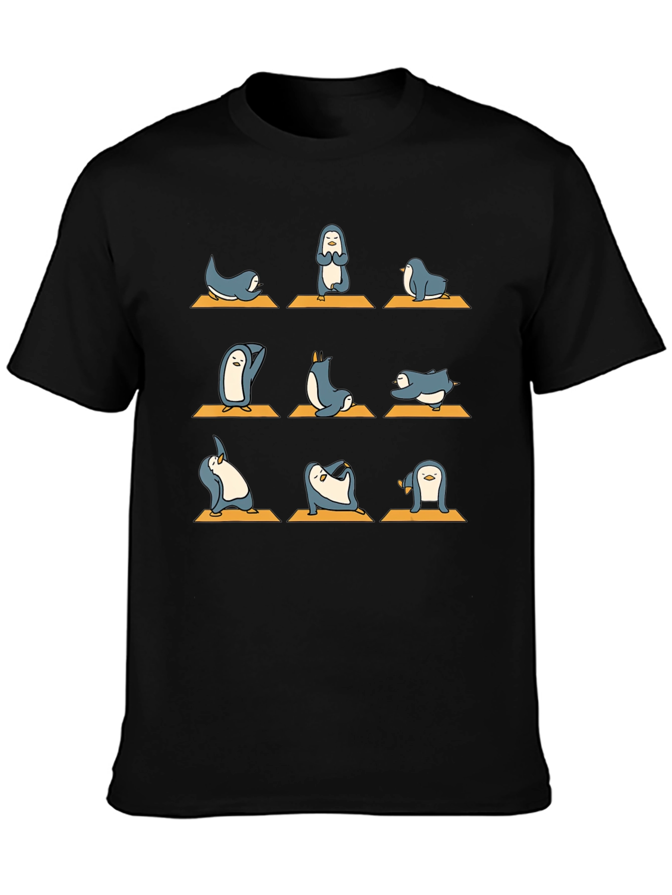 Black Yoga Penguin Graphic Tee view 3