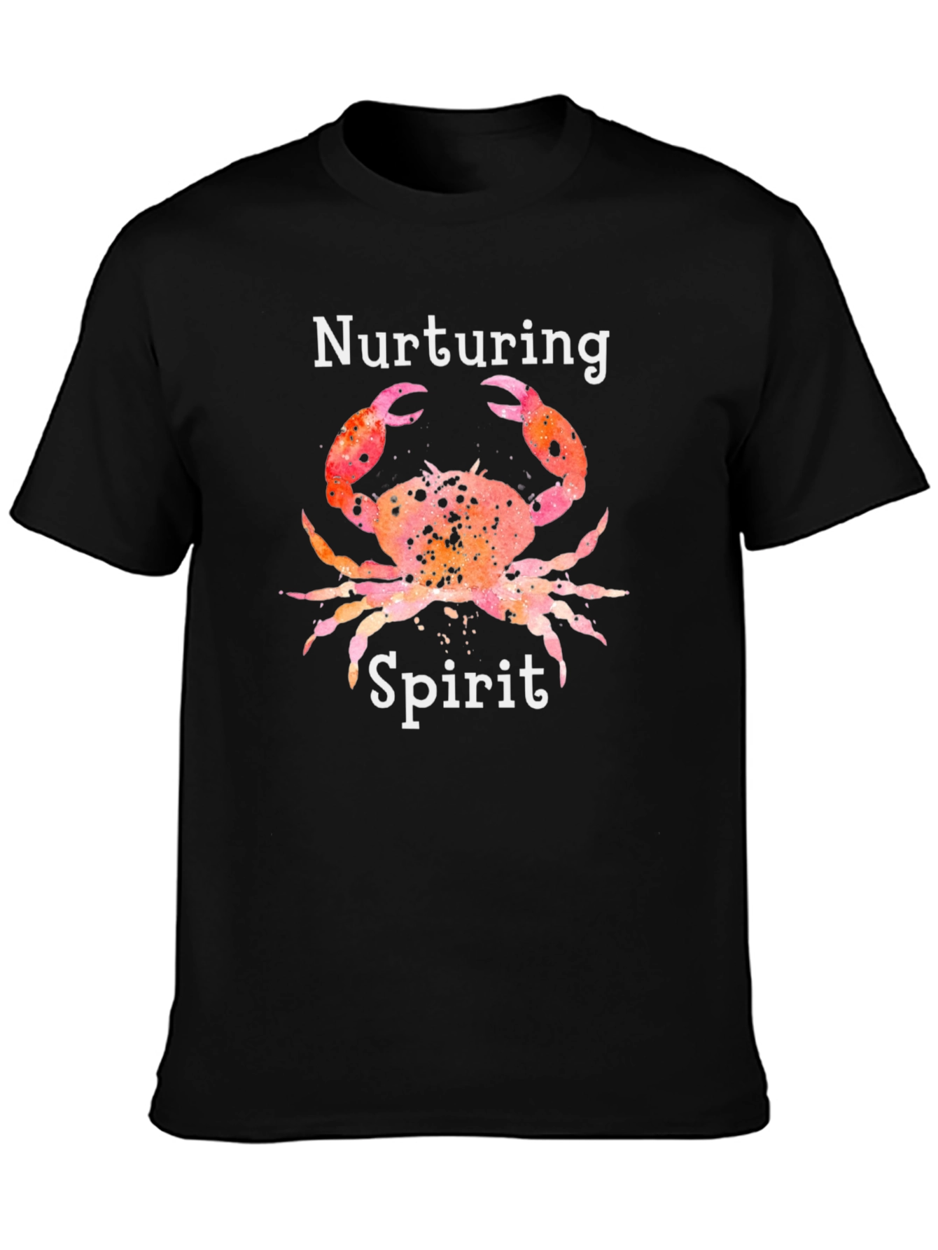Black Nurturing Spirit Crab Graphic Tee - Black view 3