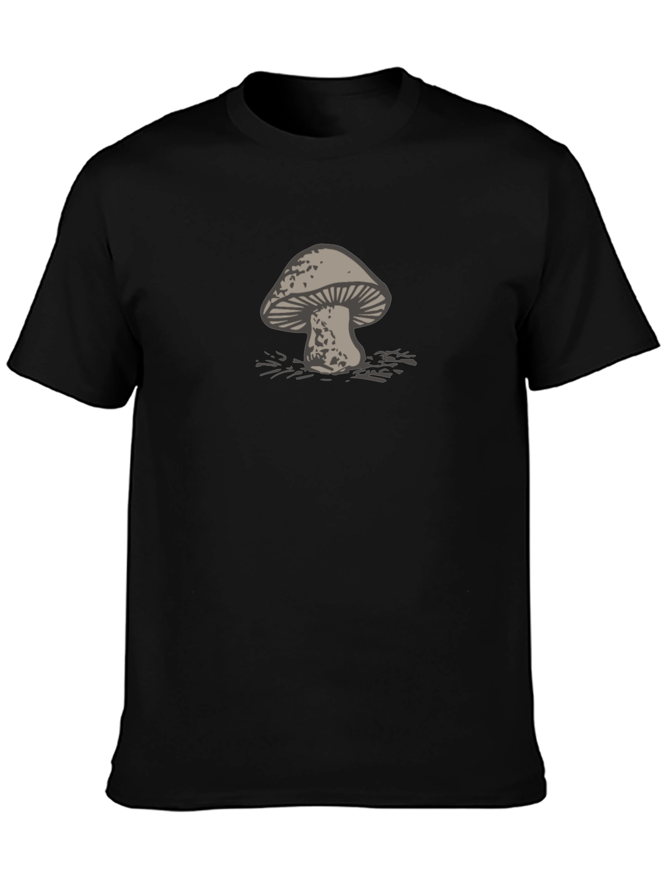 Black Mushroom Graphic Tee - Casual Style view 3