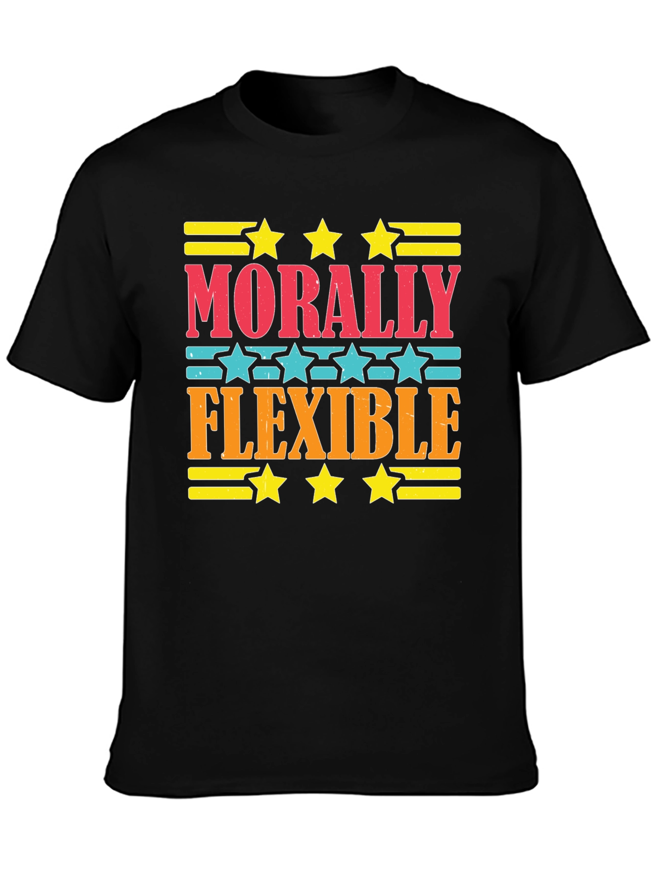 Black Morally Flexible Graphic Tee - Comfort Fit view 3