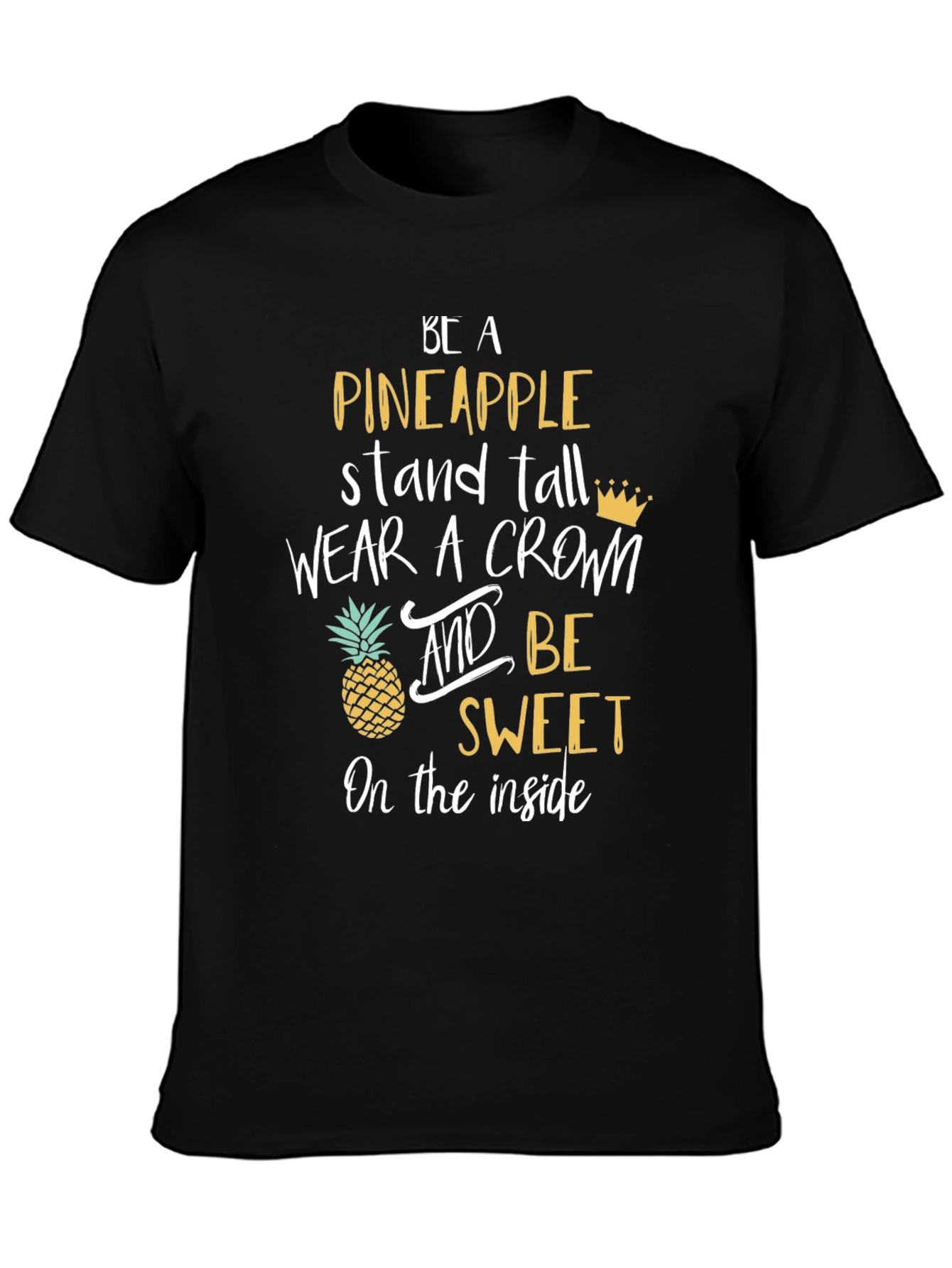 Black Be a Pineapple Graphic Tee - Stand Tall view 3