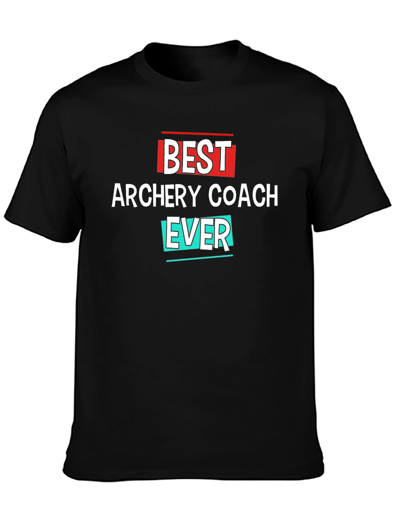 Black Best Archery Coach Ever T-Shirt view 3