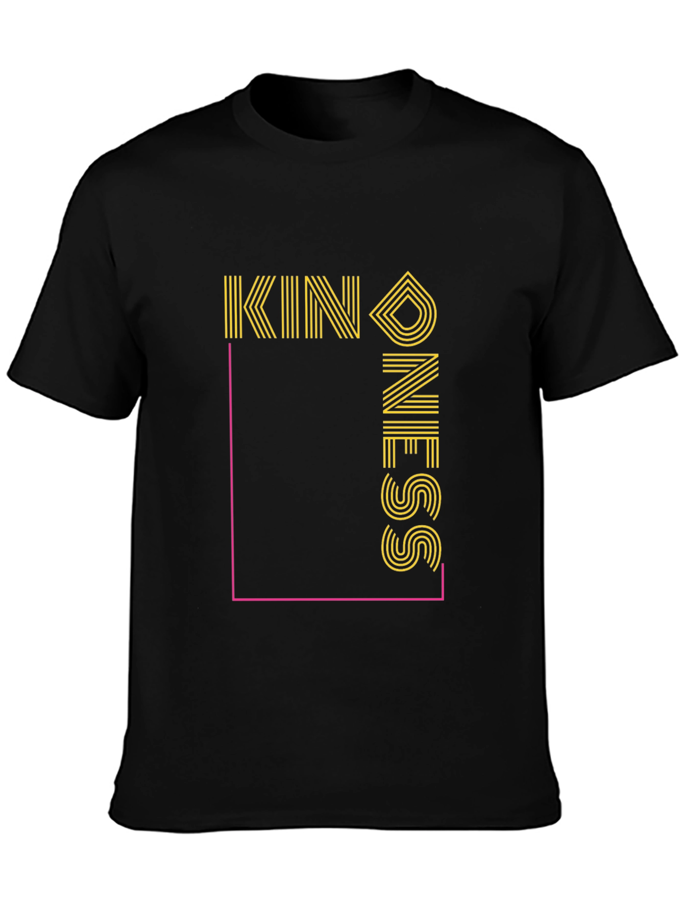 Black Kindness Graphic Tee - Stylish Black T-Shirt view 3