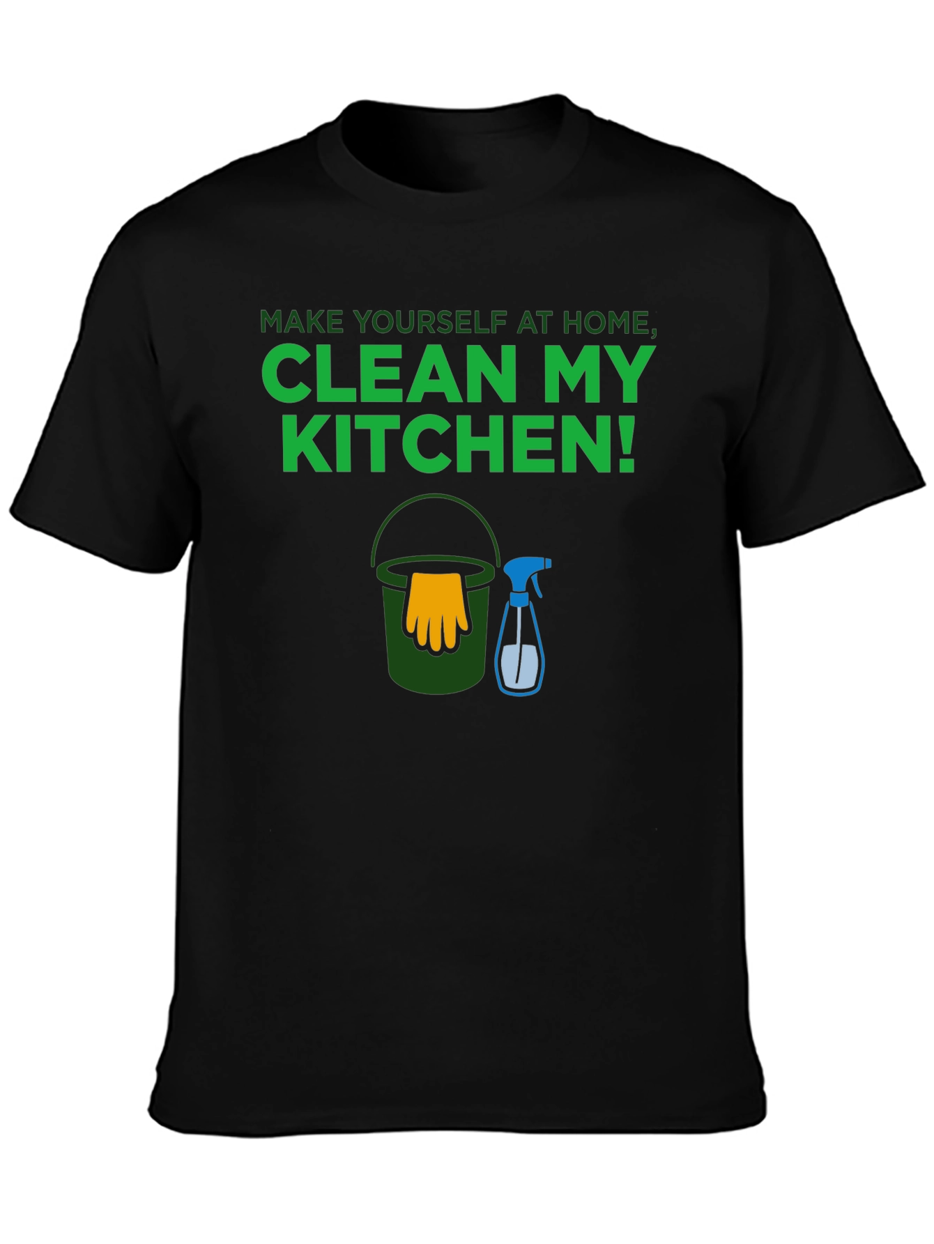 Black Clean My Kitchen Graphic Tee view 3